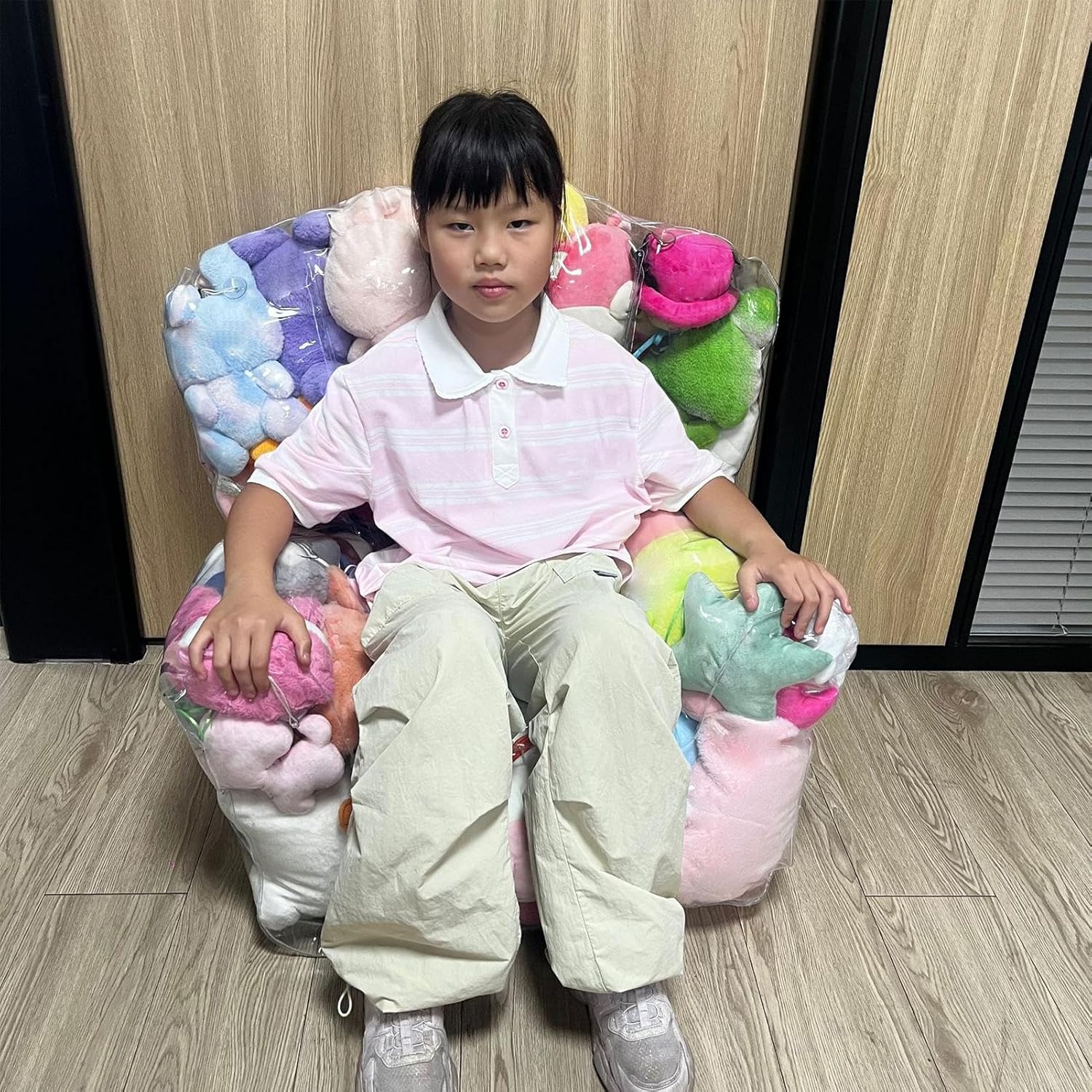 ぬいぐるみ収納チェアカバー - 2-in-1 ビーズクッション おもちゃ収納 シート - 防水 ぬいぐるみ ビーズクッション チェア