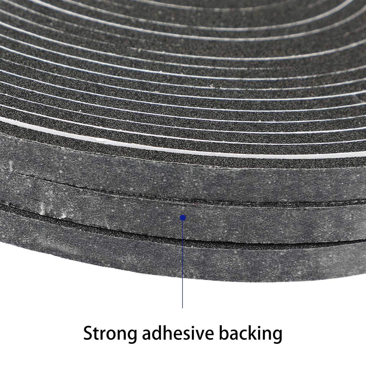 High Density Foam Tape - 1" x 3/4" x 13Ft Weatherproof Adhesive Prevent Condensation Heat Resistant Flame Retardant Weather Stripping Easy to Cut & Install & Remove for Car Doors Pipes Windows