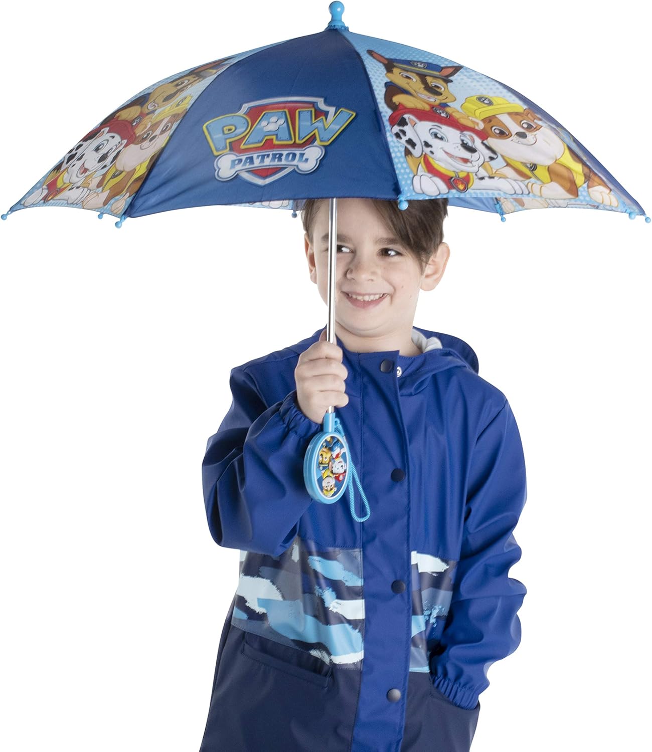 Nickelodeon Boys' Little Paw Patrol Character Rainwear Umbrella, Dark Blue, Age 3-6 : Clothing, Shoes & Jewelry