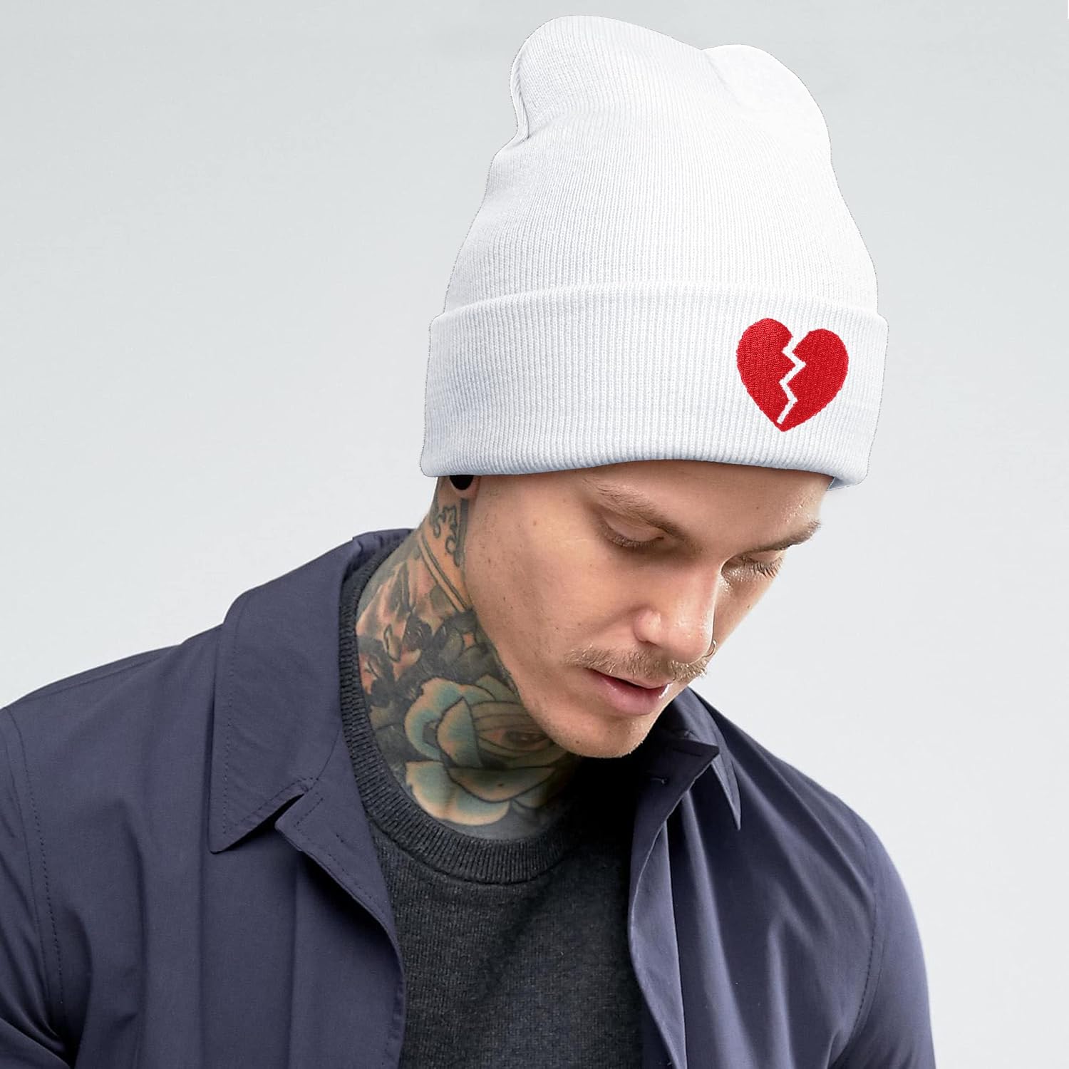 Beanie for Men Women Embroidery Slouchy Knit Beanie Hat Winter Hat Skull Cap - Image 3