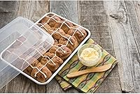 Vista 2 de Nordic Ware - Bandeja para hornear de un cuarto de hoja de aluminio natural de calidad comercial con tapa