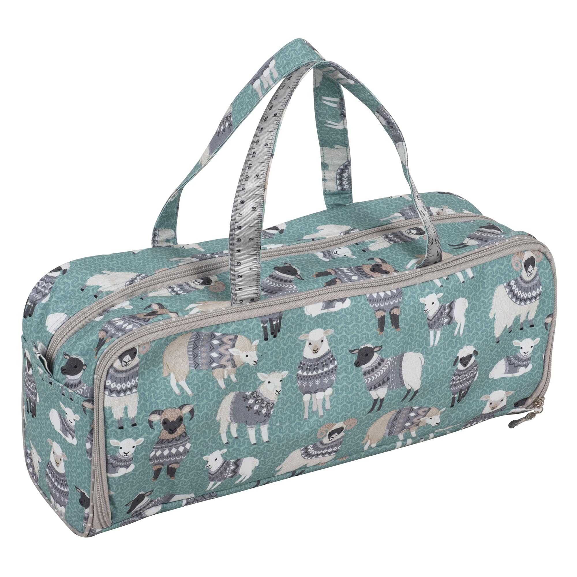 Hobby Gift Knitting Storage Bag and Needle Case, Cotton, Woolly Pully, 13 x 45 x 18cm