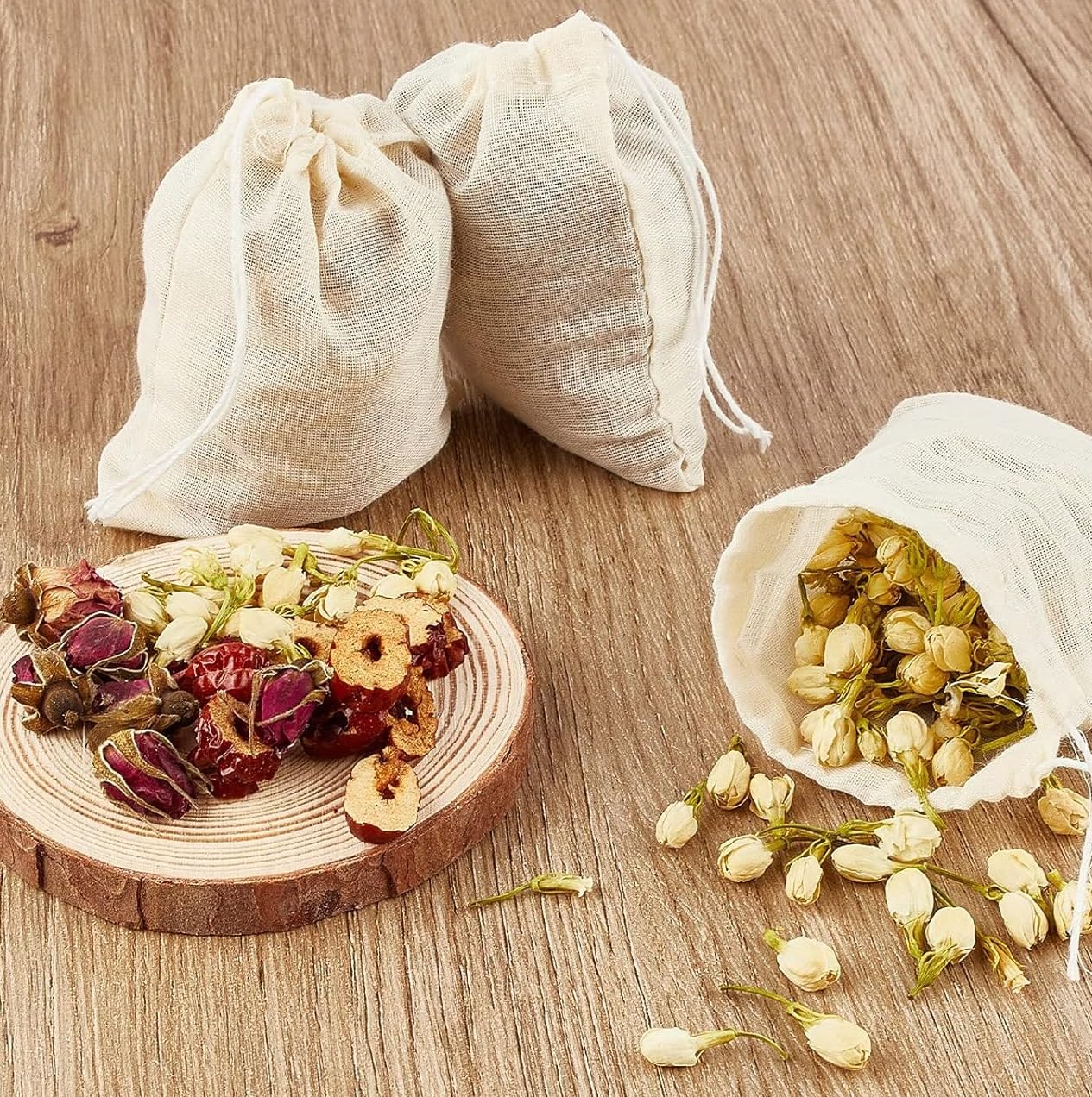 Sacchetti Filtro In Cotone Riutilizzabili, 30 Pezzi, 8x10 Cm, Per Tè, Spezie E Cottura - Foto 13