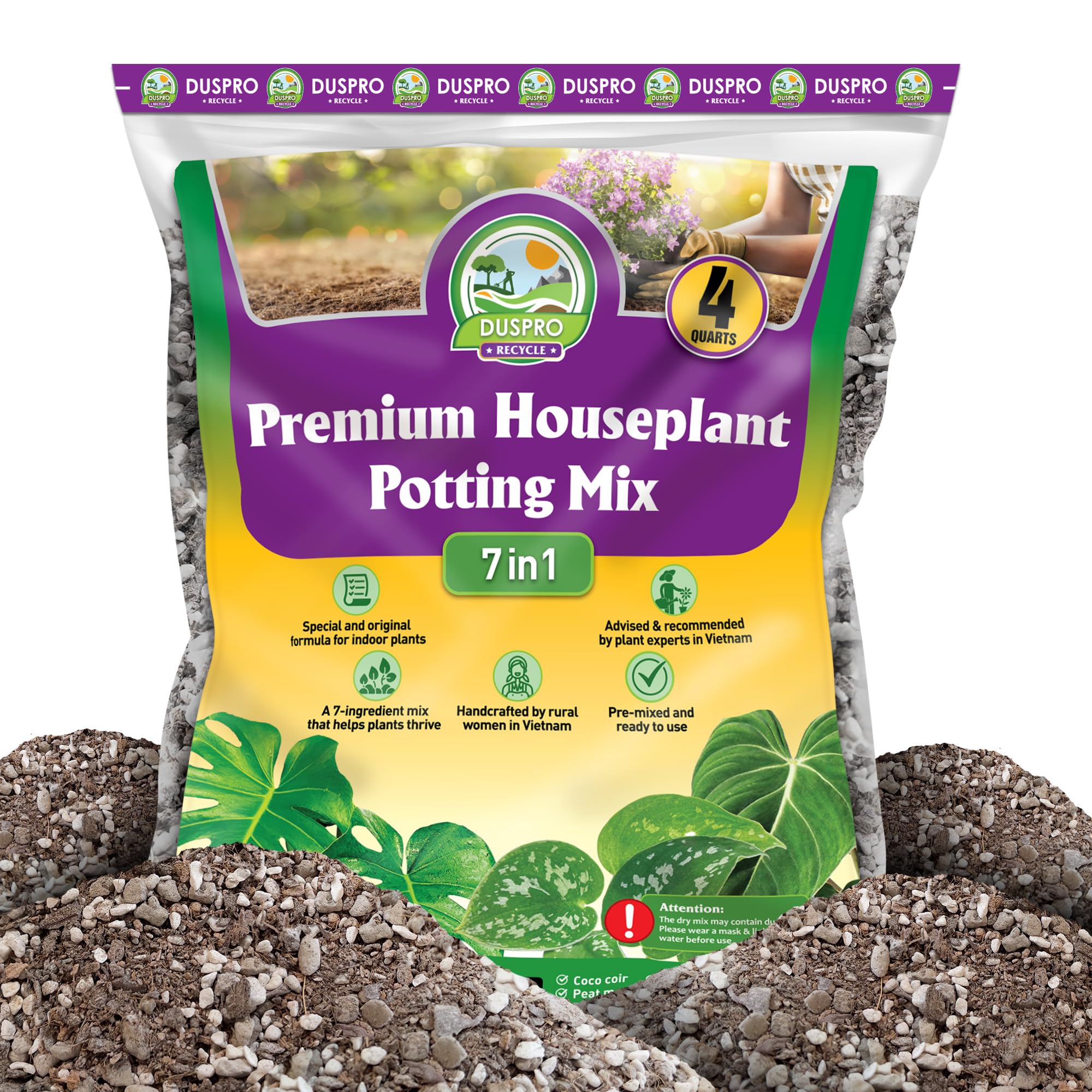 DUSPRO Pre-Mixed 7in1 House Plant Potting Mix