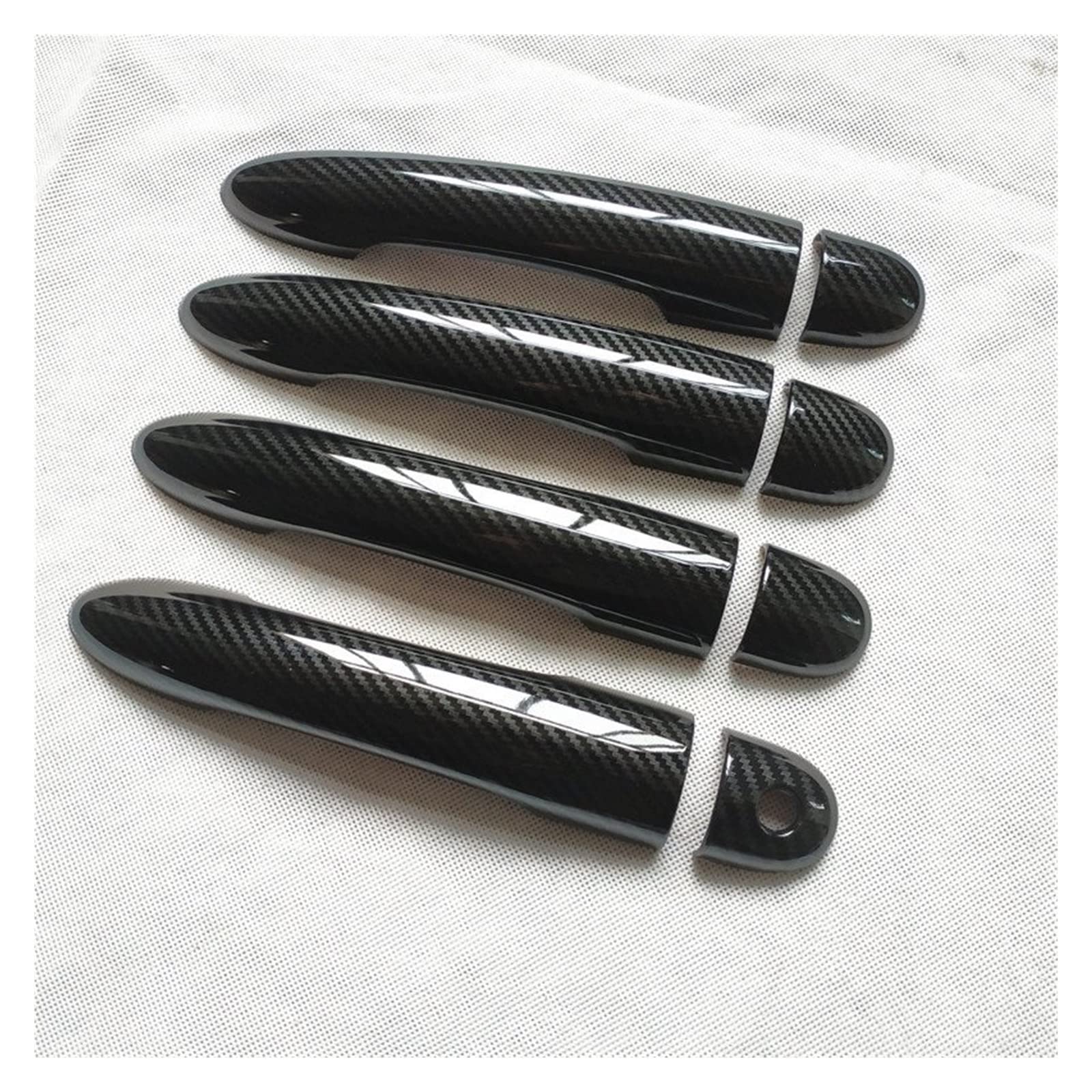 Rinkteea One Color Exterior Car Door Handle For Clio 3 Iii Mk3 Accessories Door Handle Cover Trim Handles Covers Plastic Imitation Carbon Fiber