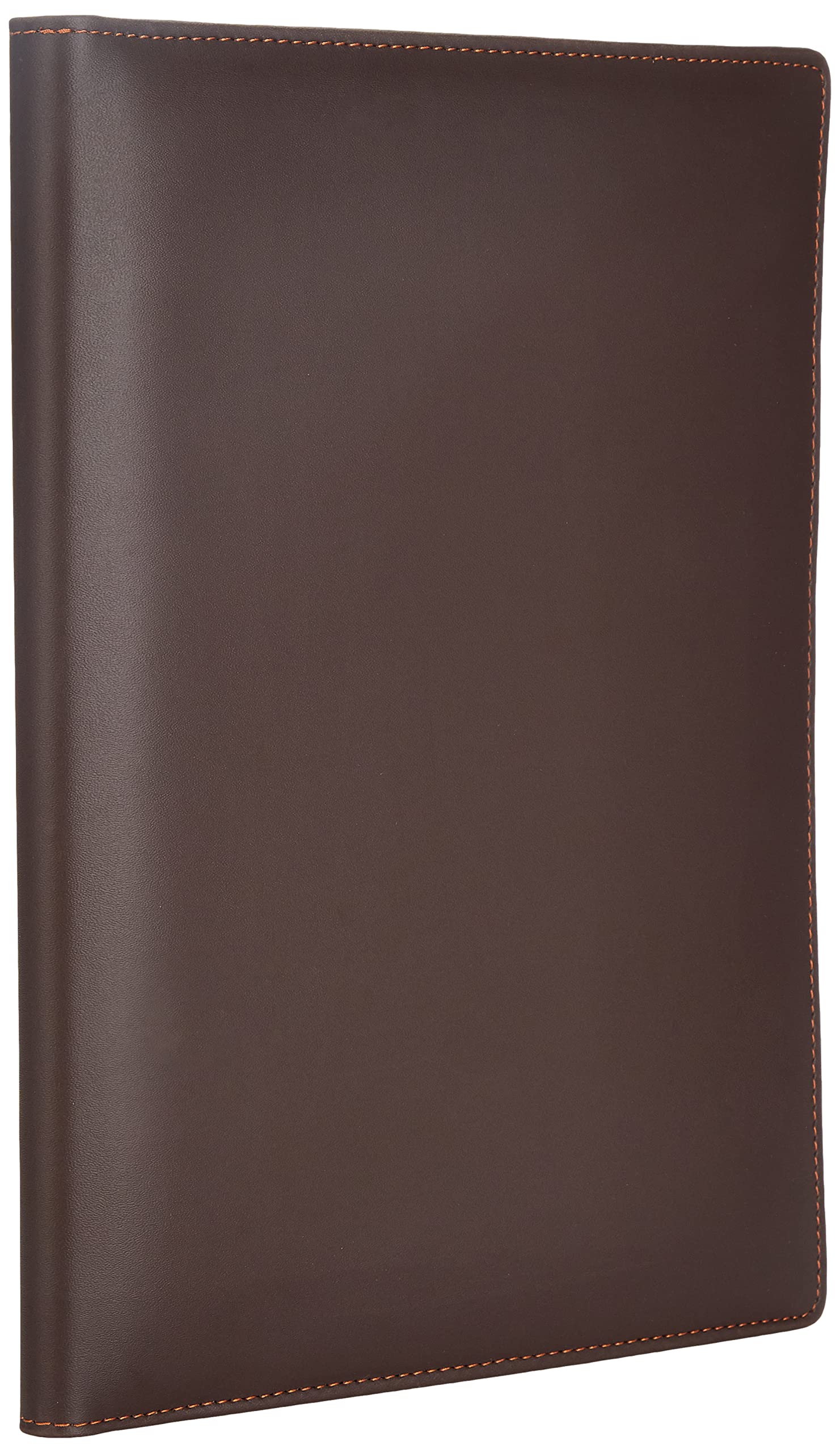 Amazon Brand - Solimo Folder, A4 Document Holder for Home, Office, Work with Pen Holder, Dark Brown