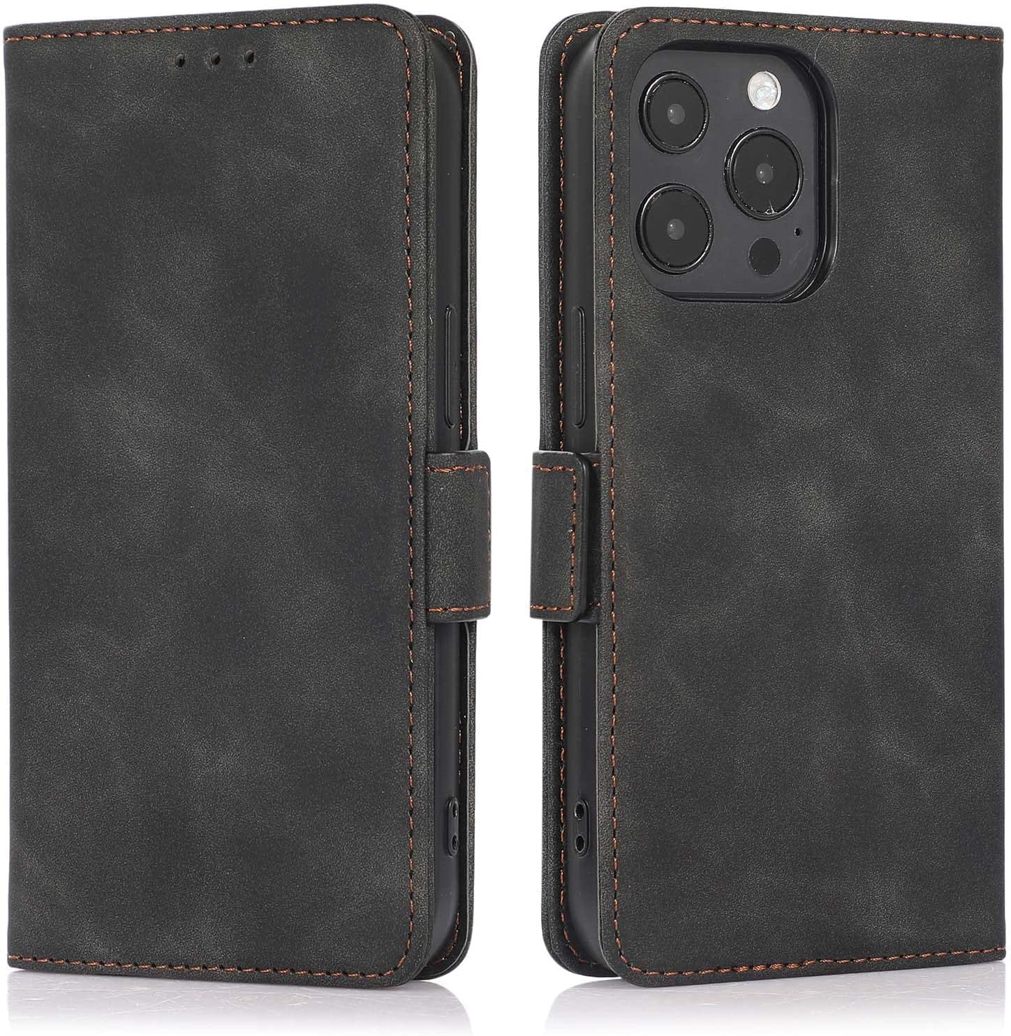 Tucch Funda Tipo Cartera Para Iphone 13 Pro, Soporte Rfid] A Rojo Oscuro. | Mismo Precio En Cuotas