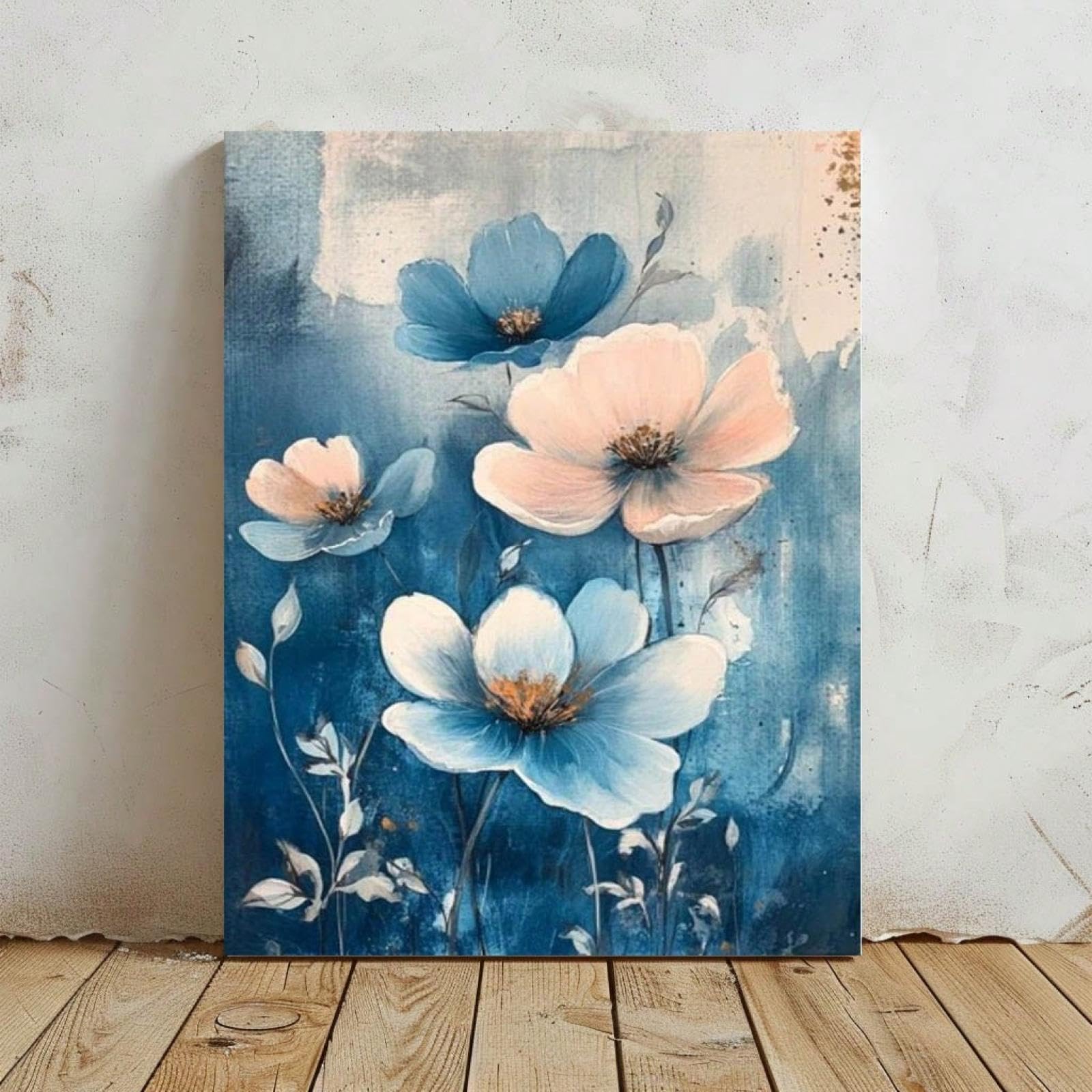 Toile de roses abstraite pour salon et chambre moderne décoration murale 70x100 cm - 8