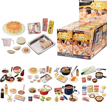 Hamee RE-Ment Blind Box Miniature Figure Set for Birthday Gift, Party Favor, Collectible Figurine Petit Sample Series - Memories of Dinner 8 Pc. Full Set