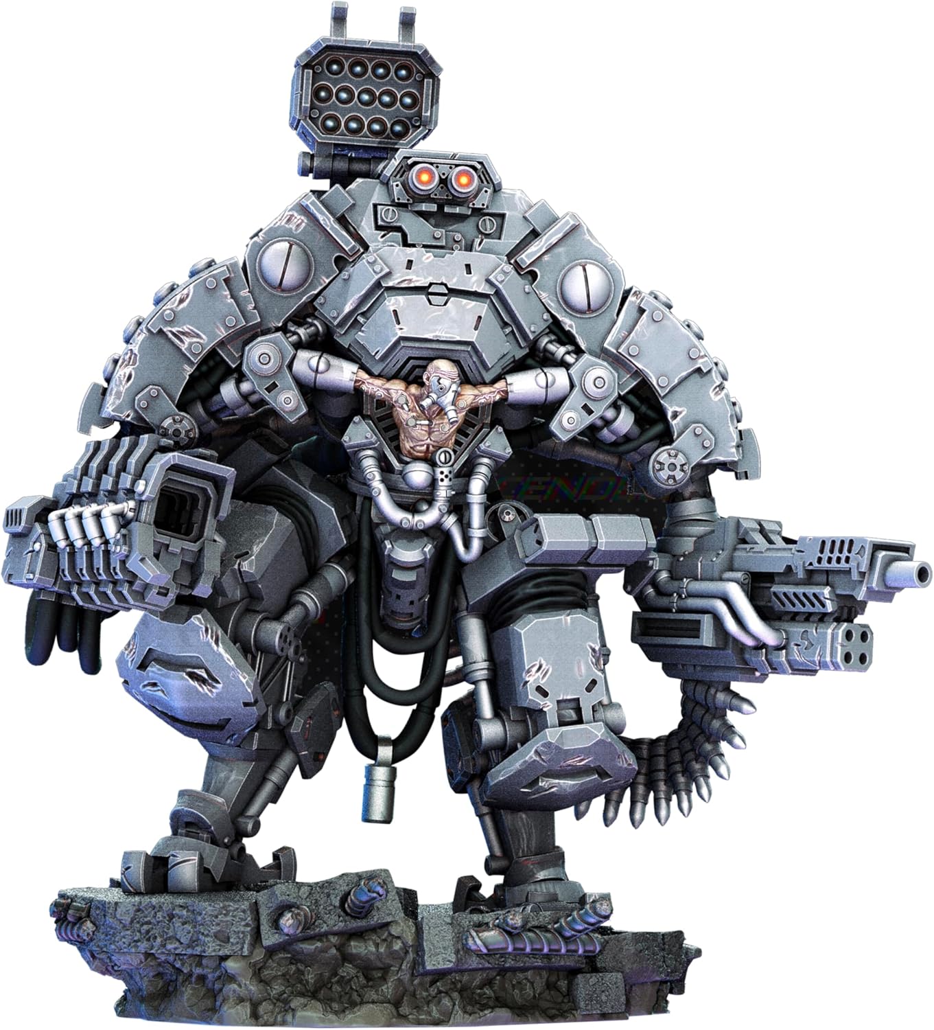 TYL Trancended Vastators Unpainted Miniature for War Gaming | RPG Scale Figures, Detailed Tabletop Board Game Accessories | Realistic Tabletop Miniatures (B, 75mm)