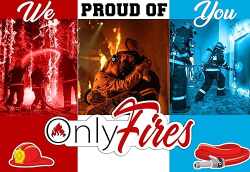 Miniatura 2 de Calcomanías de fuego solo para casco, bombero, casco duro, calcomanías de bombero para hombres, padre, papá, adultos, calcomanías divertidas de