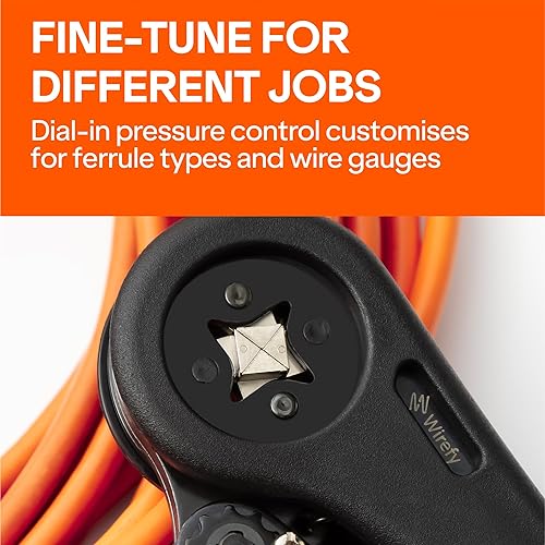 Miniatura 59 de Wirefy Herramienta de engarce para conectores termorretráctiles, engarzadora de alambre de trinquete, alicates de engarce, para terminales de A1