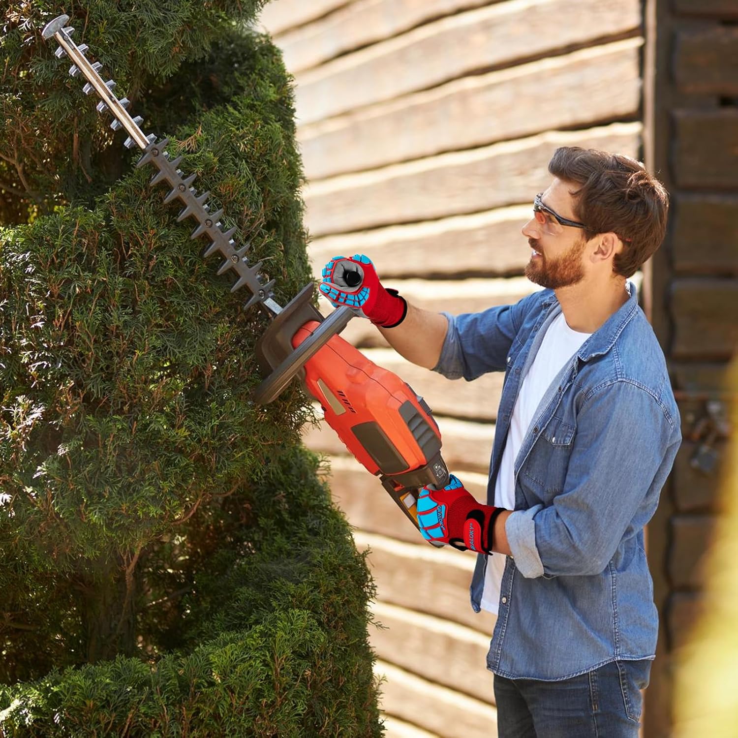 Safety Work Gloves for Men Women, Impact Work Gloves, Cut Resistant Gloves with TPR, Touchscreen Nitrile Grip Gloves - Image 7