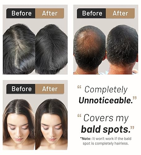 Miniatura 3 de CONFIERR Fibras capilares de queratina para hombres y mujeres, rellena el cabello fino o delgado, al instante, más grueso y de aspecto más completo