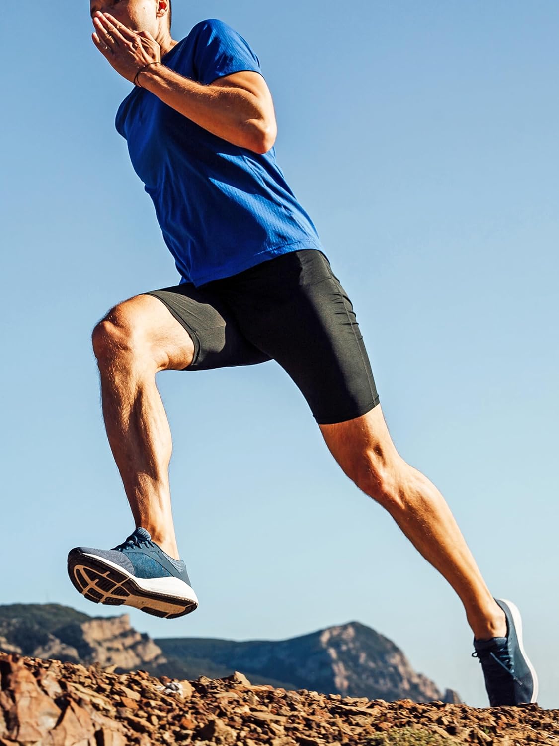 5 Pack Men's Dry Fit Moisture Wicking Performance Tshirts Mesh Quick Dry Active Athletic Crew Tees Short Sleeve