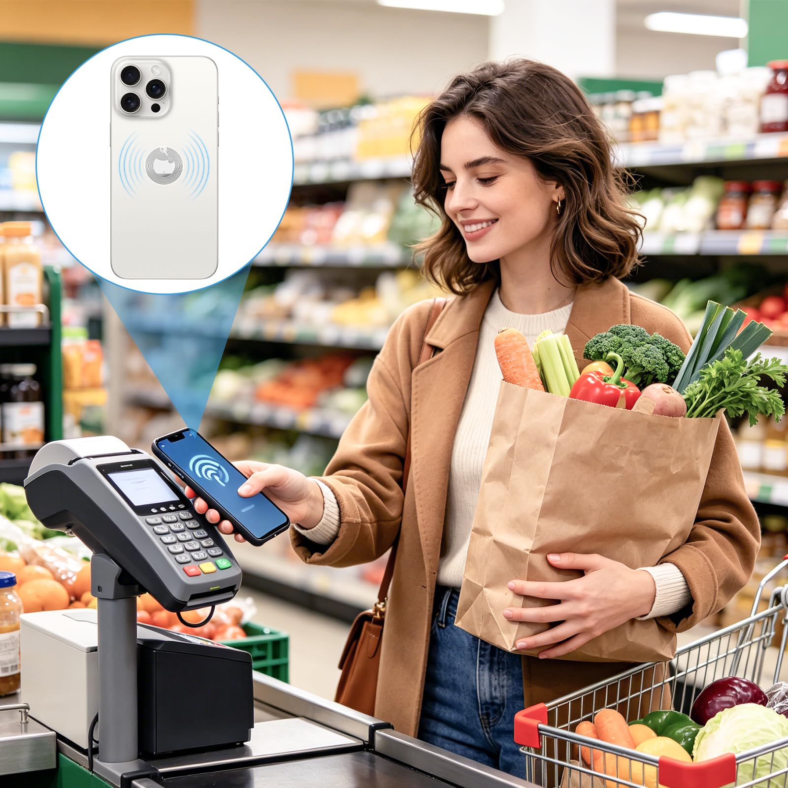 NFC Ntag213 naklejki z etykietami NFC 25 mm, okrągłe naklejki wielokrotnego zapisu na wszystkie telefony komórkowe i urządzenia