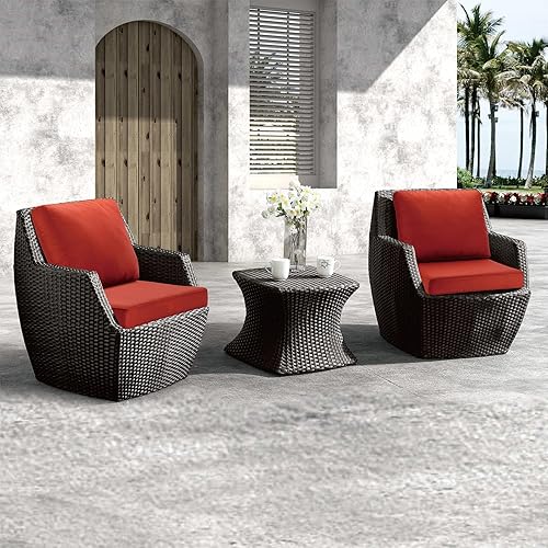 Miniatura 5 de Cojín para silla de exterior, juego de cojines de asiento profundo para exteriores de 19 x 19 pulgadas, cojines de asiento para muebles de exterior