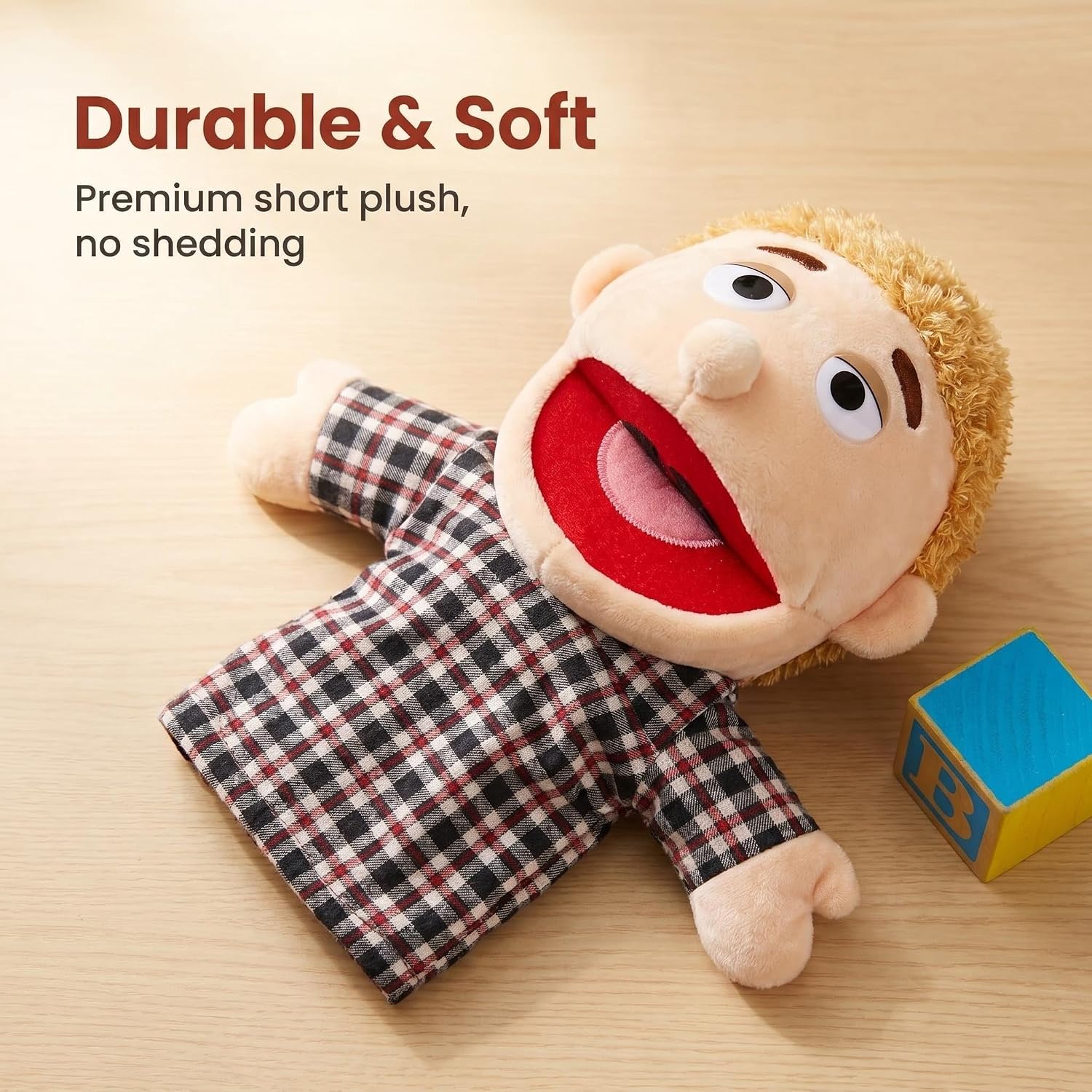 Family Hand Puppets Role-Playing Storytelling Hand Puppet for Kids (Dad)