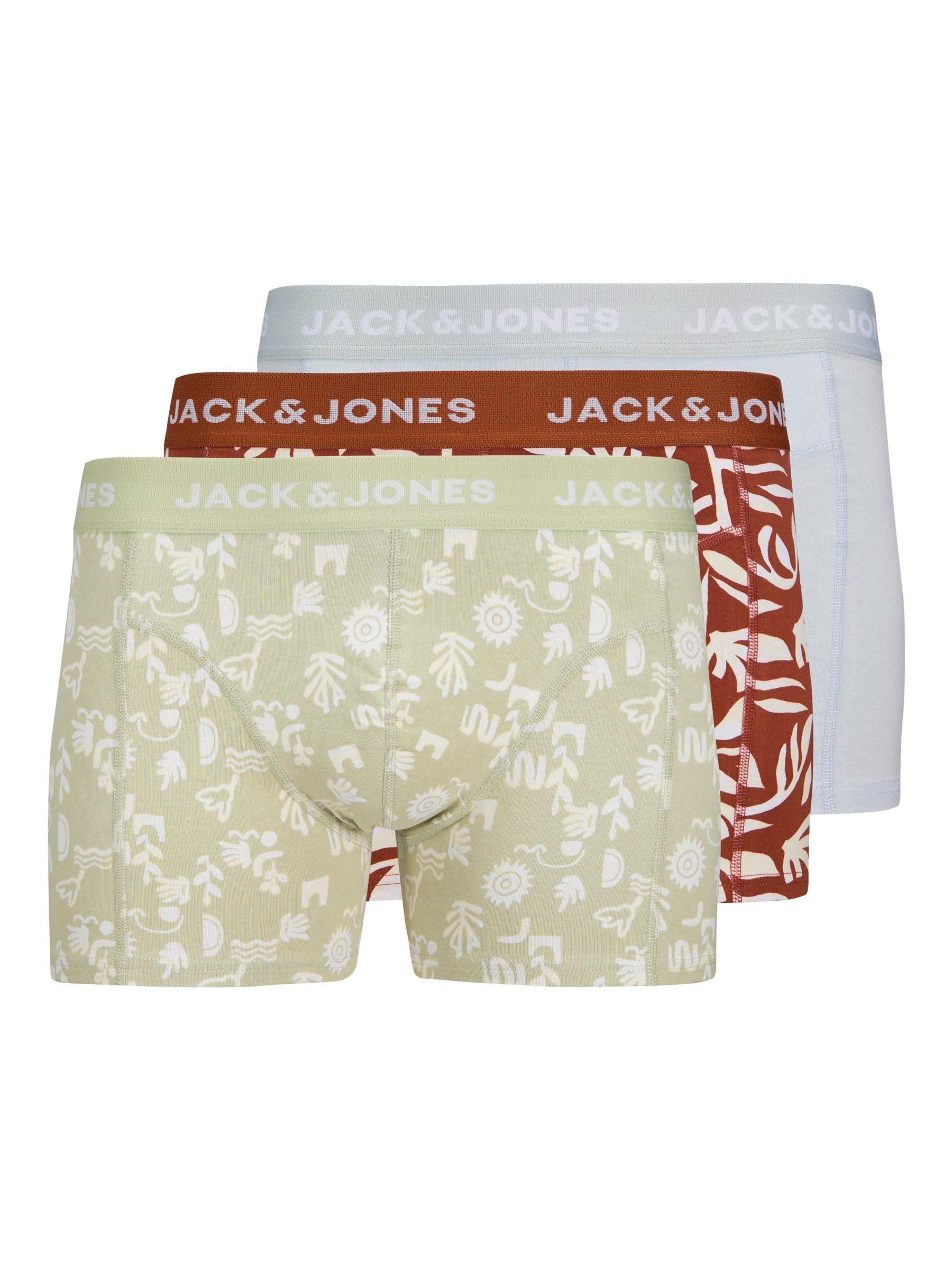 Jack & Jones Men's Desert Sage Trunks 3 Pack L
