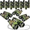 Deekin 16 Toy Binoculars for Kids with Neck String Learning Novelty Binocular Bulk Jungle Safari Hunting Party Favor for VBS Explorer Gifts Bird Watching Camping Hunting, 4.3 x 4.1 Inch(Camouflage)