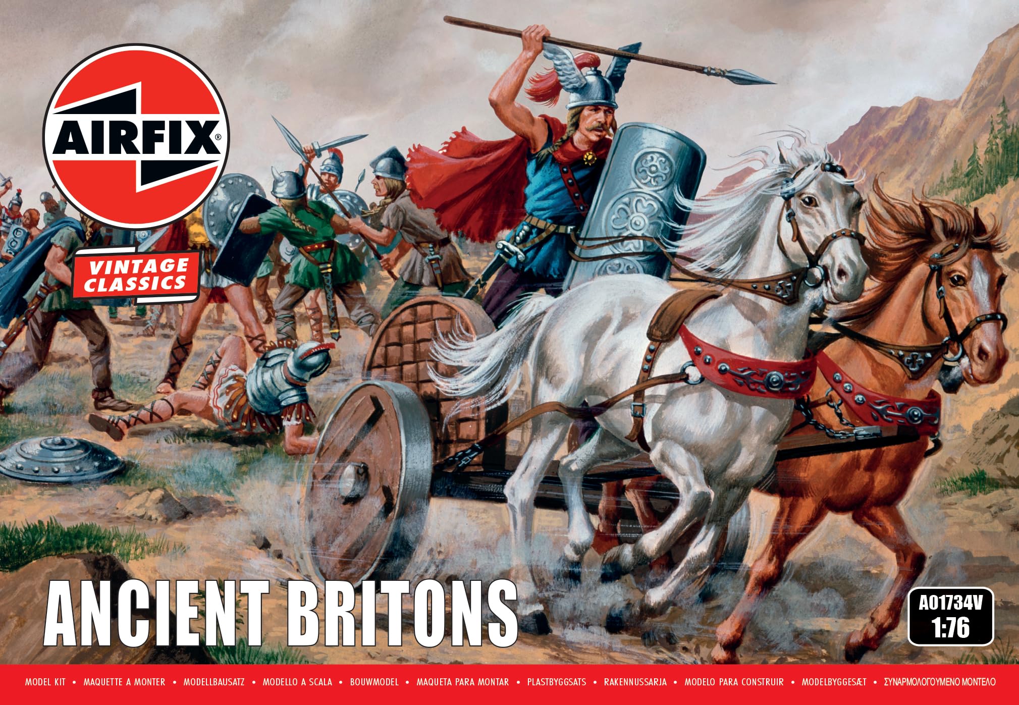 Airfix Vintage Model Figures Set A01734V Ancient Britons, 1:76 Scale