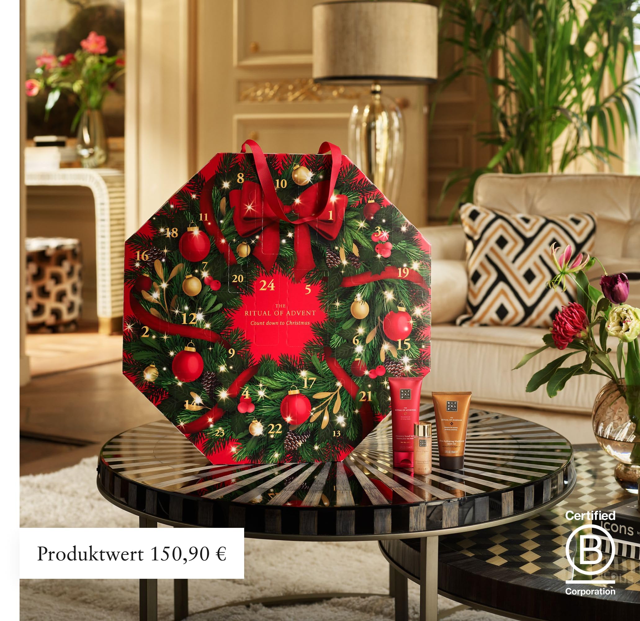 RITUALS Beauty Adventskalender 2025, luxuriöses Beauty-Geschenkset mit 24 hochwertigen Geschenken aus Hautpflege, Körperpflege und Home-Duft für Frauen und Männer