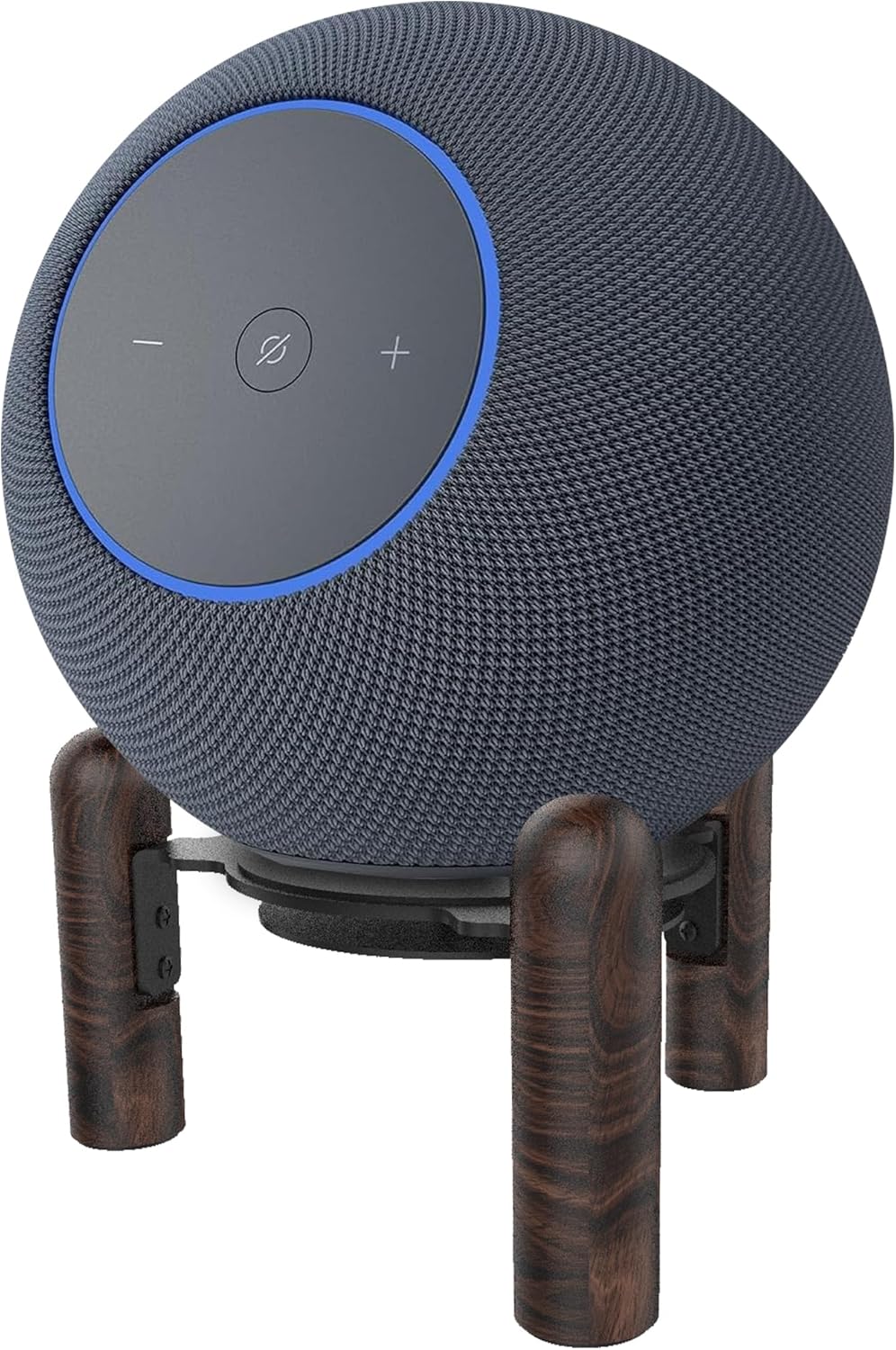 Desktop Holder Mount Stand for 2025 New Echo Studio, Echo 4th Gen，and Other Suitable Speakers. Black Walnut Wood.