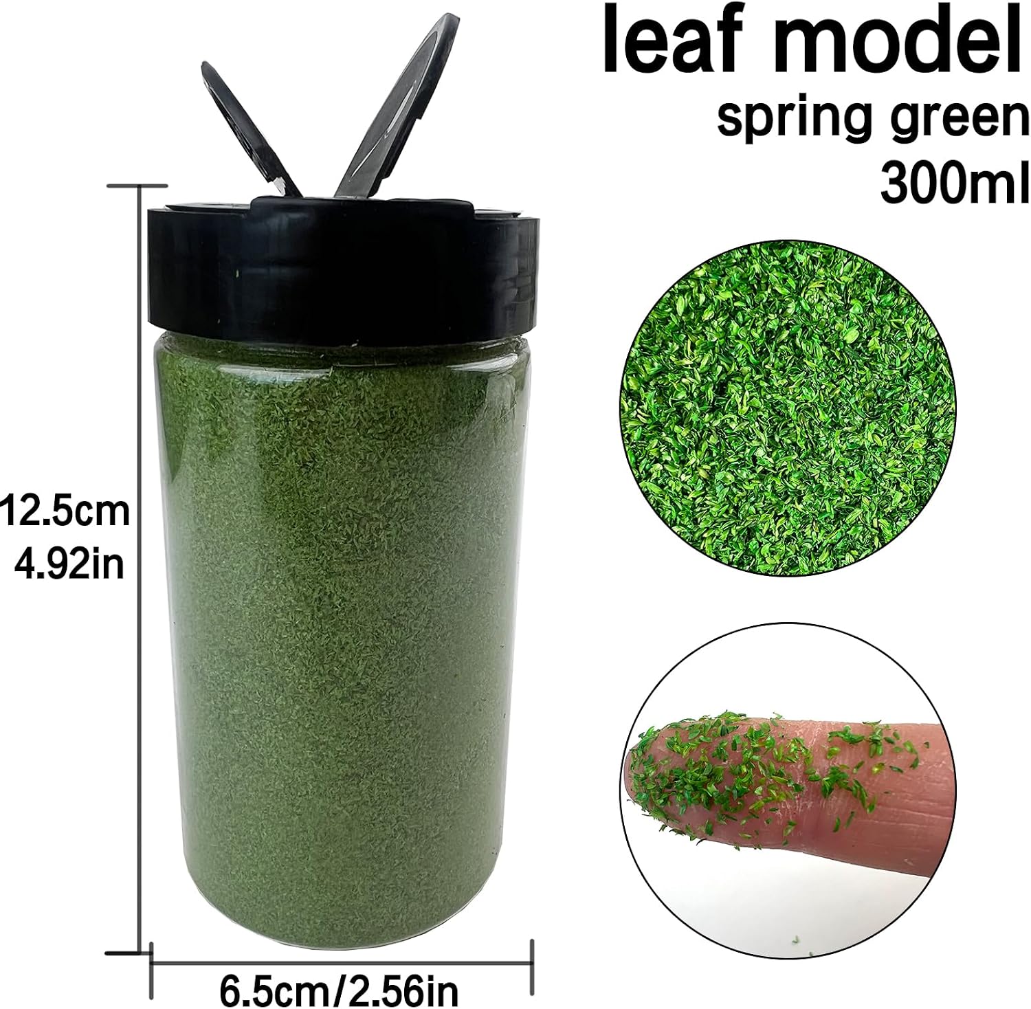 Multicolor Leaf Model - 300ml Miniature Scenery Material for Train Railway, Diorama, Car Scene & Scale Landscape Layouts (Spring Green)