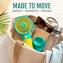 USB Fan,portable fan, Powerful hand fan to dry makeup, Rechargeable Mini Fan, Table Dock Table Fan for Home,Cute Design Ideal for Women, Child Use in Indoor and Outdoor (Random color) gallery image