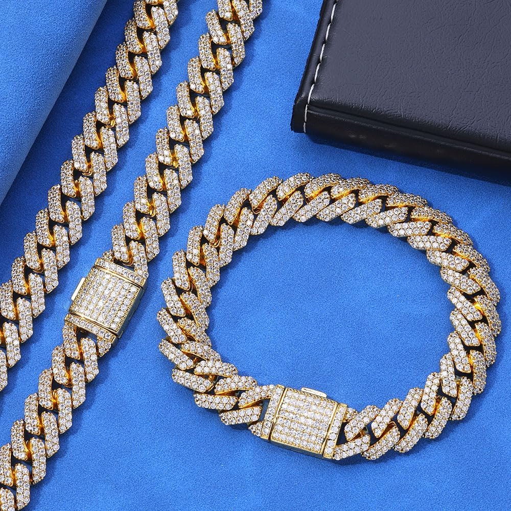 18K Gold Cuban Miami Bracelet, Hip-Hop Bracelet, Fashionable And Luxurious Versatile, Adding Charm, Birthday/Thanksgiving/Christmas And Other Holiday Gifts - Image 4