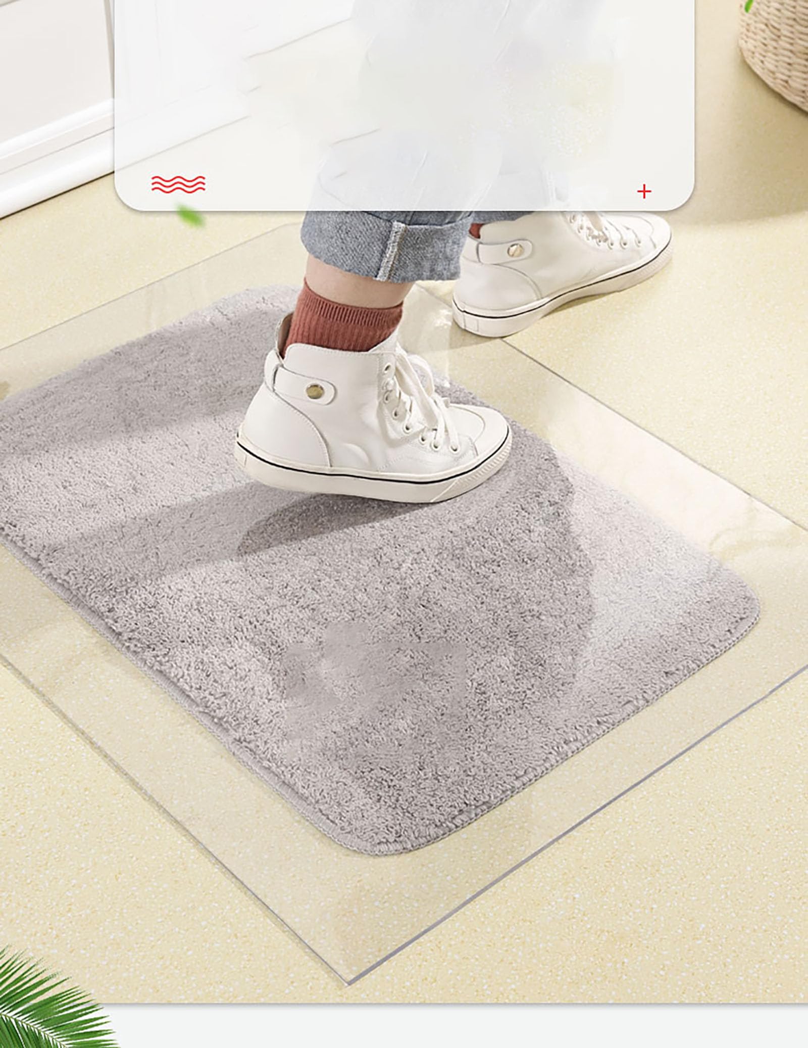 Tapis de chaise en PVC transparent de 110x150cm pour sol de bureau