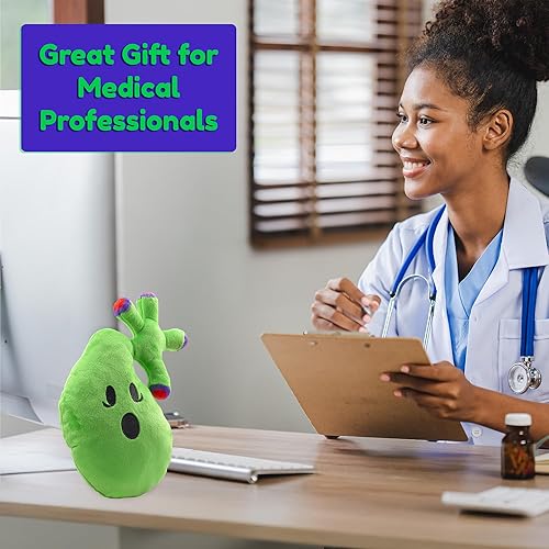 Miniatura 9 de Attatoy Peluche de vesícula biliar, juguete de peluche de órgano corporal completo con cálculos biliares