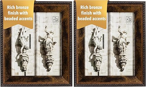 Kiera Grace PH43835-5 - Marcos de fotos tradicionales, 8 x 10 pulgadas, color bronce (paquete de 2)