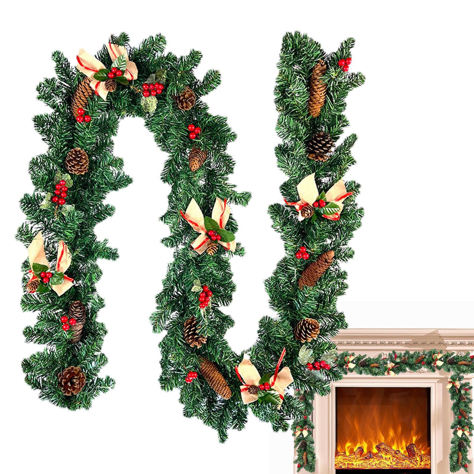 Guirlande de Noël avec pommes de pin pour sublimer votre entrée et table de fête