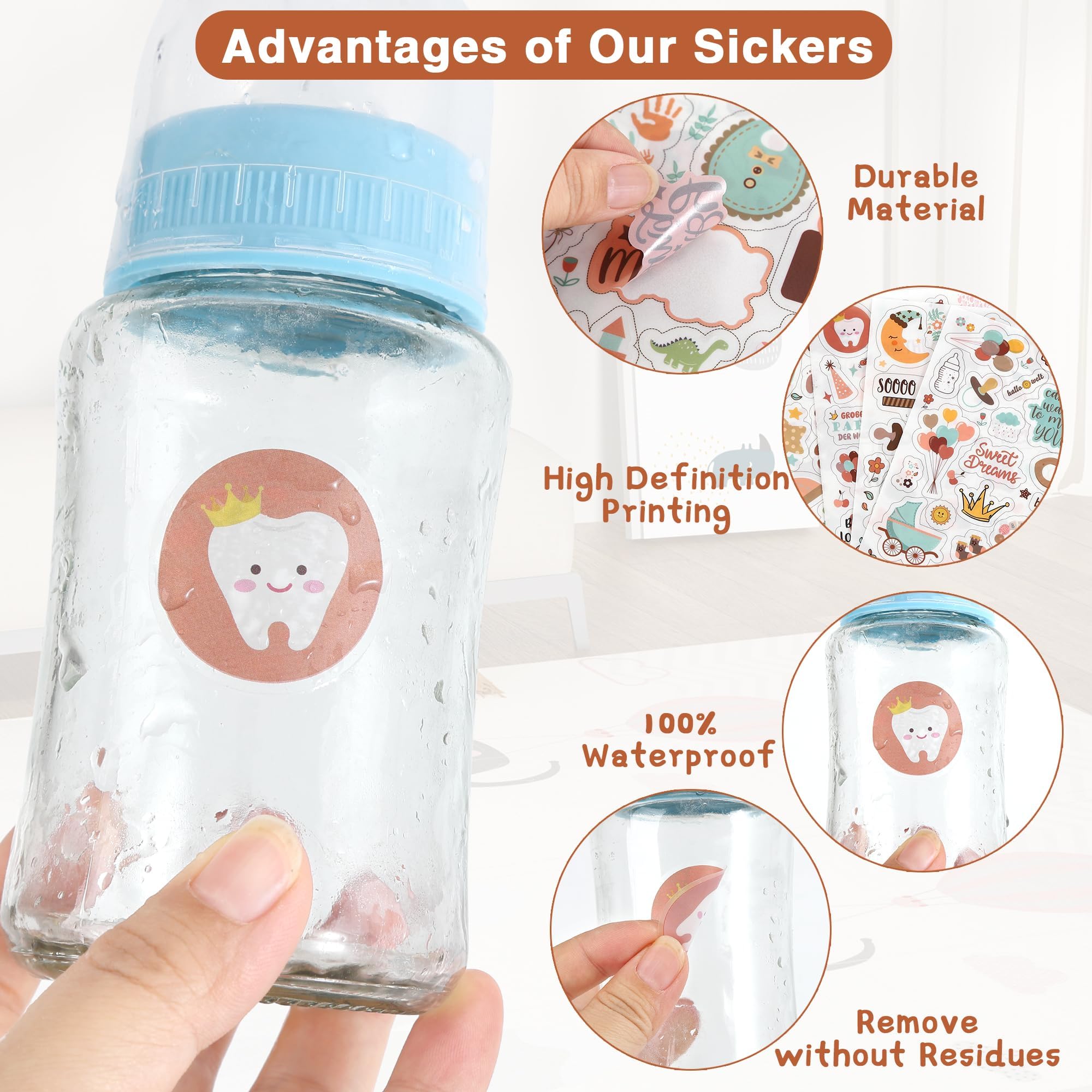 Scrapbooking Autocollant Lot De 222 Autocollants Pour Albums Photo Pour Enfants Et Bébés - 4 Feuilles DIN A4 - Autocollants De Scrapbooking à Personnaliser, Pour Créer Un Album Photo Stickers Book