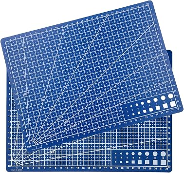 A5 Cutting Mat,2 Pcs A5 Self-Healing Cutting Mat Sewing Mat Craft Cutting Board for DIY Art Work Sewing Cutting- Blue
