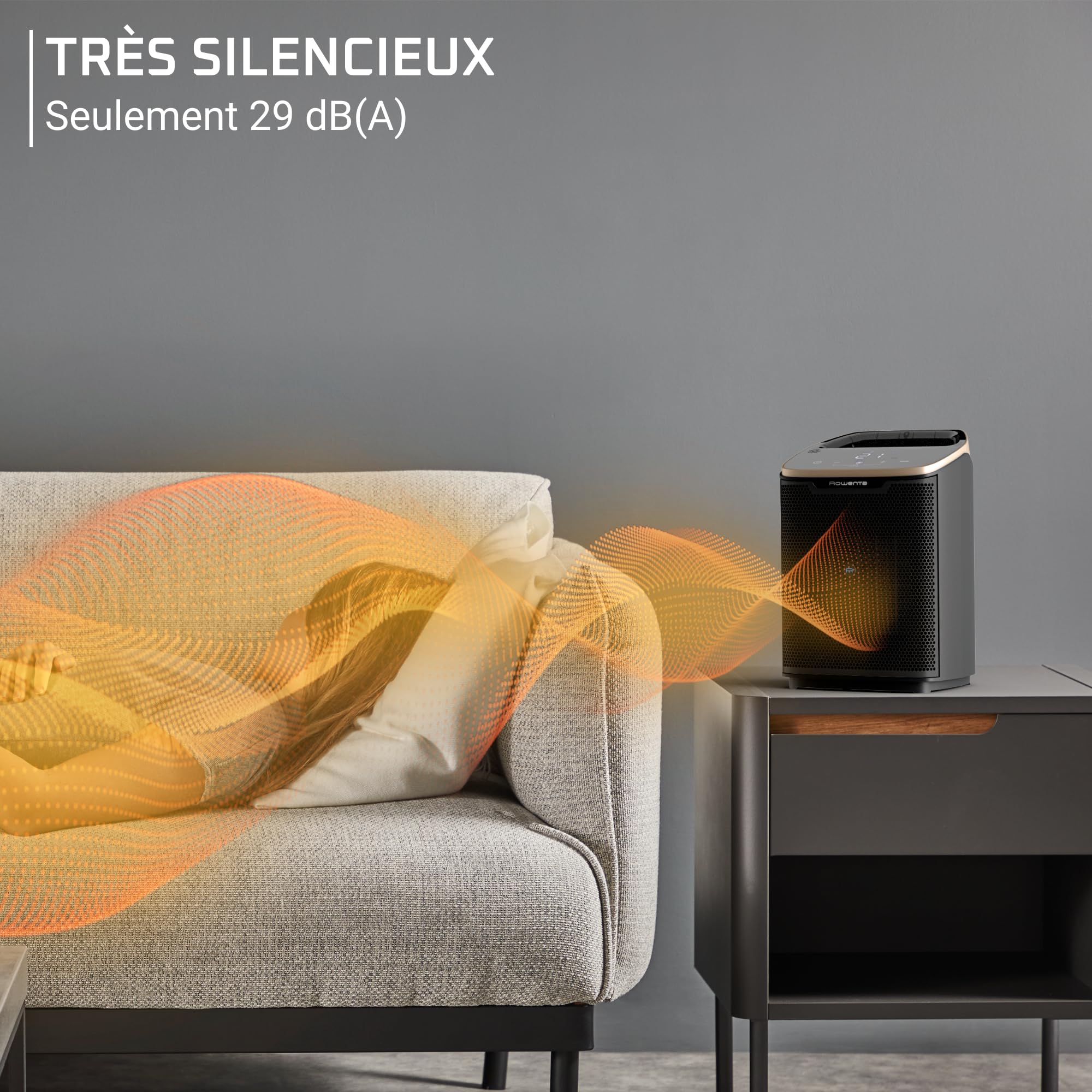 Rowenta Intense Comfort+, Radiateur d'appoint, Chauffage céramique puissant, Écoénergétique, Très silencieux, SO9361F0