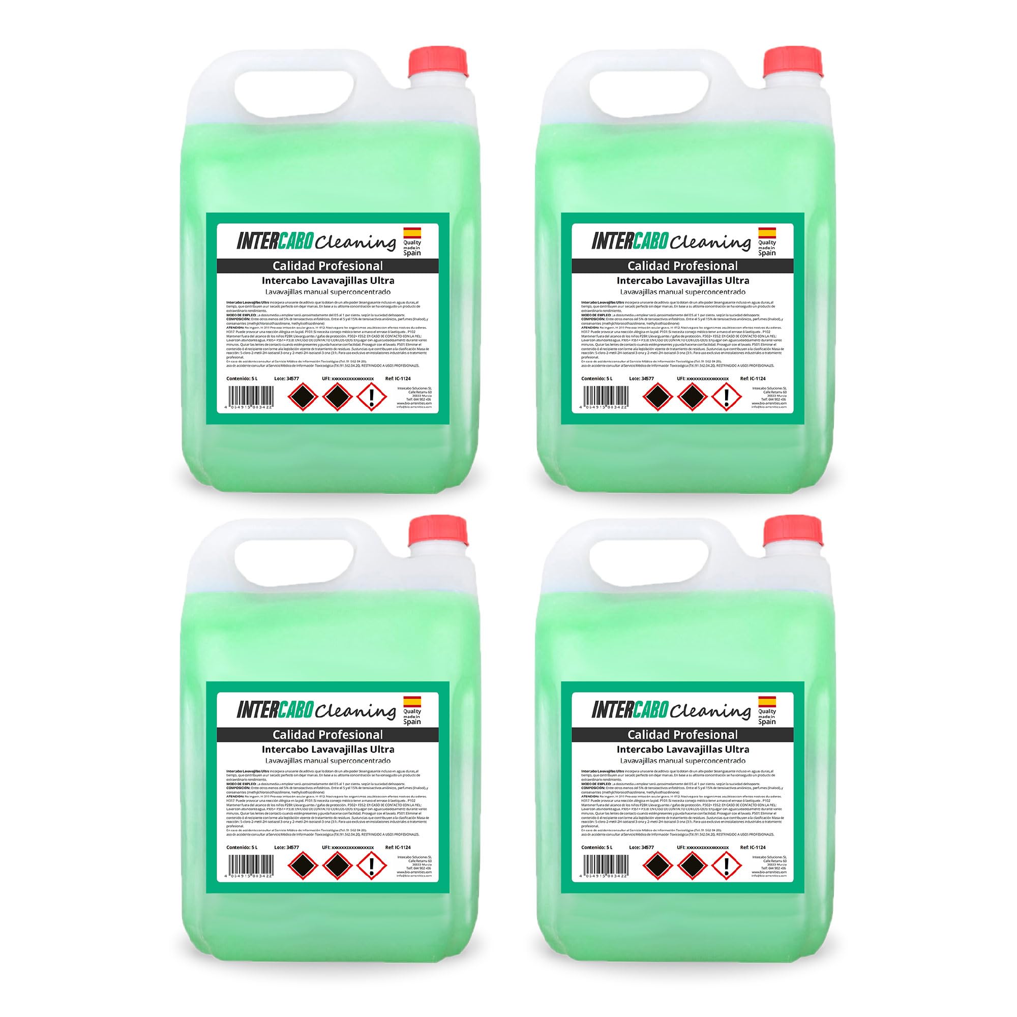 Cleaning Lavastoviglie Manuale Superconcentrato – Confezione da 4 Taniche da 5 Litri, Detersivo Piatti Sgrassante, Pulizia Profonda, Uso Quotidiano, Formato Conveniente