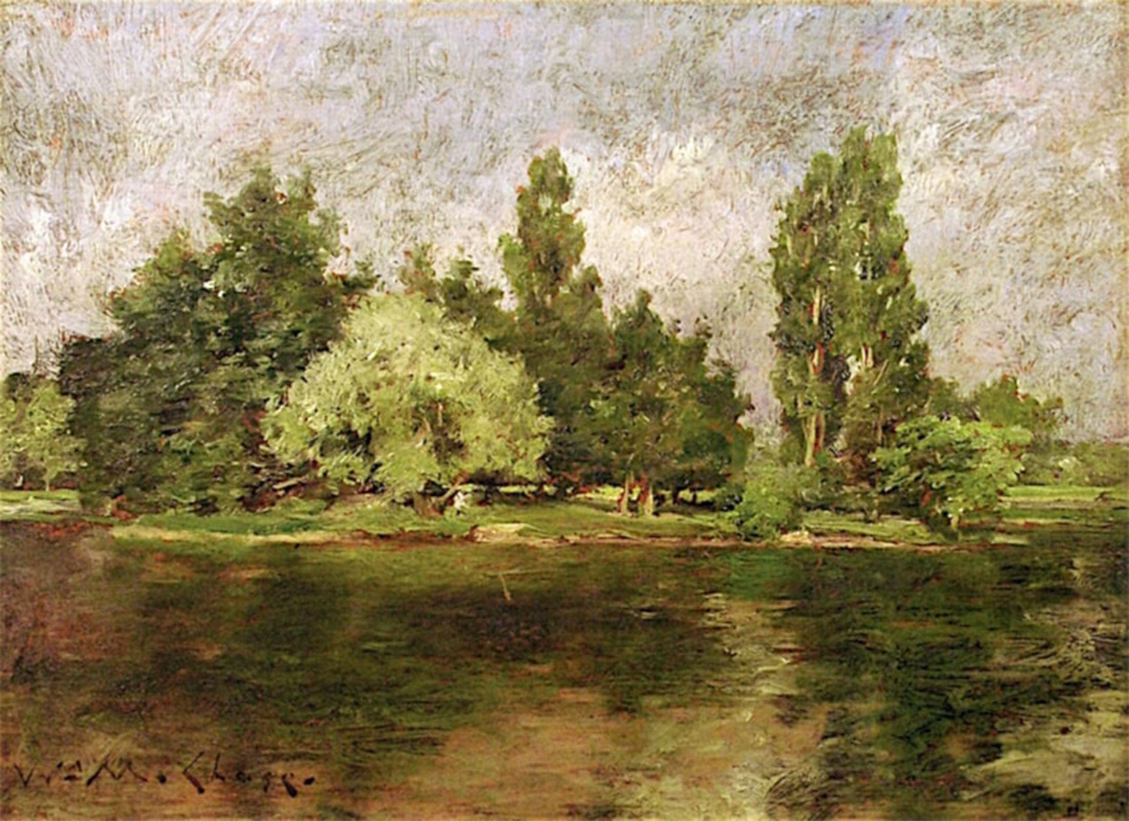 ARTXLXXBN Famous Prints Artwork Pictures Poster Painting Art Poplar Lake by William Merritt Artwork Landscape Pictures for Home Decor 60x90cm