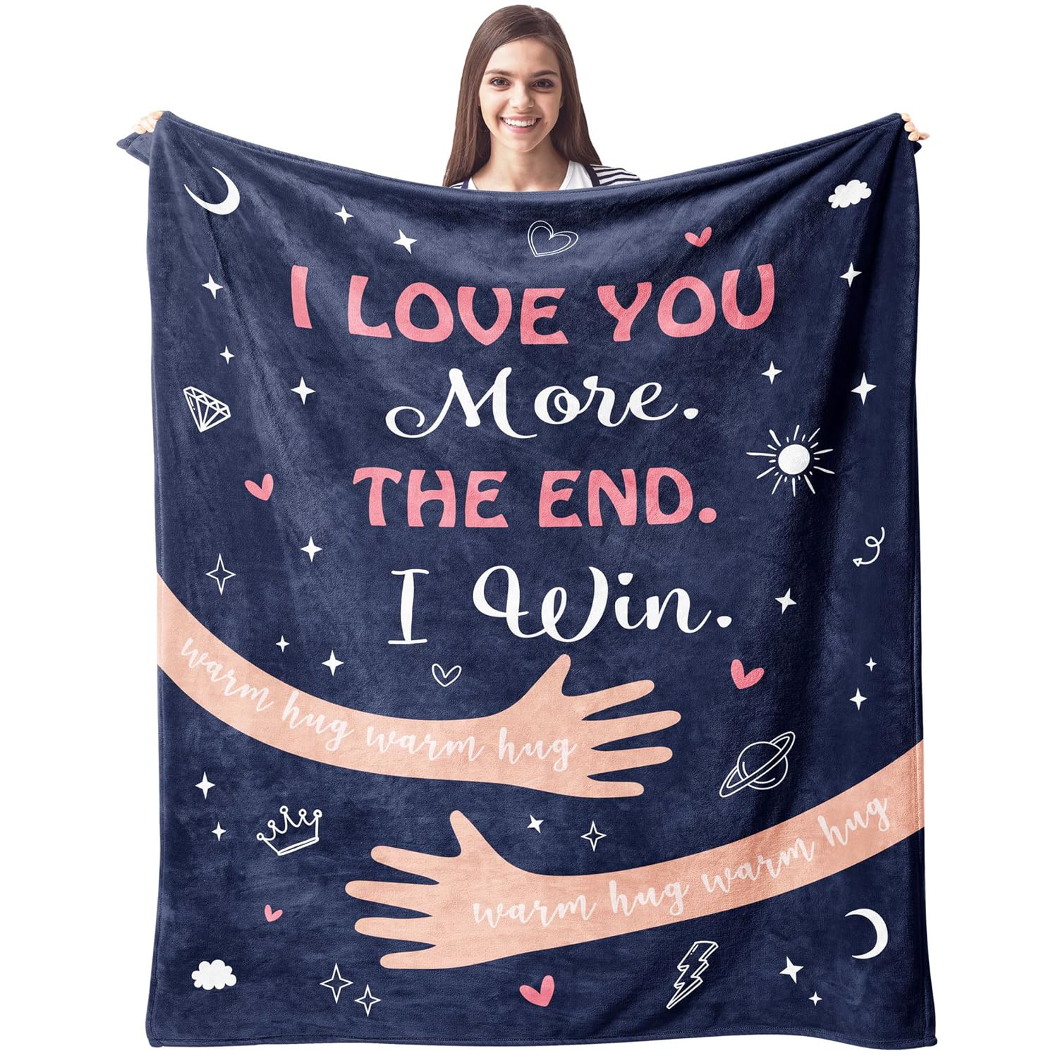 MIFKLMV Flannel Blanket for Her Him, Anniversary Blanket Gifts for Her Him Girlfriend Boyfriend, Soft Flannel Blankets Wedding for Couples Wife Husband- A