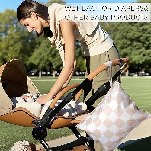 Miniatura 5 de Bolsas húmedas resistentes al agua  Paquete de 3 bolsas reutilizables impermeables para trajes de baño y ropa de bebé  Bolsa de almacenamiento a