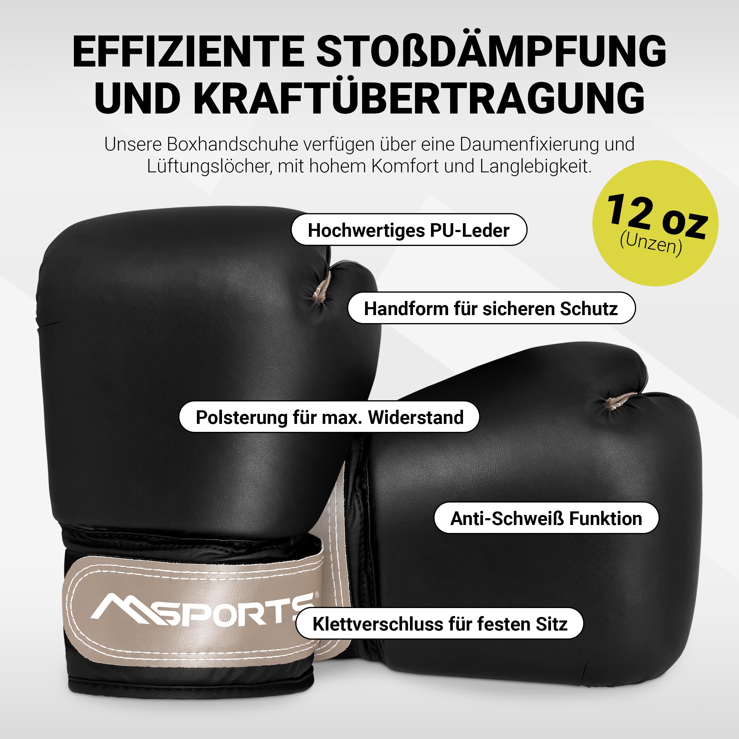 MSPORTS Punch Bag Set Premium 80 × 30 cm – Sac de frappe 25 kg + gants de boxe & bandages – Entraînement de boxe, kickboxing et fitness à la maison ou en studio