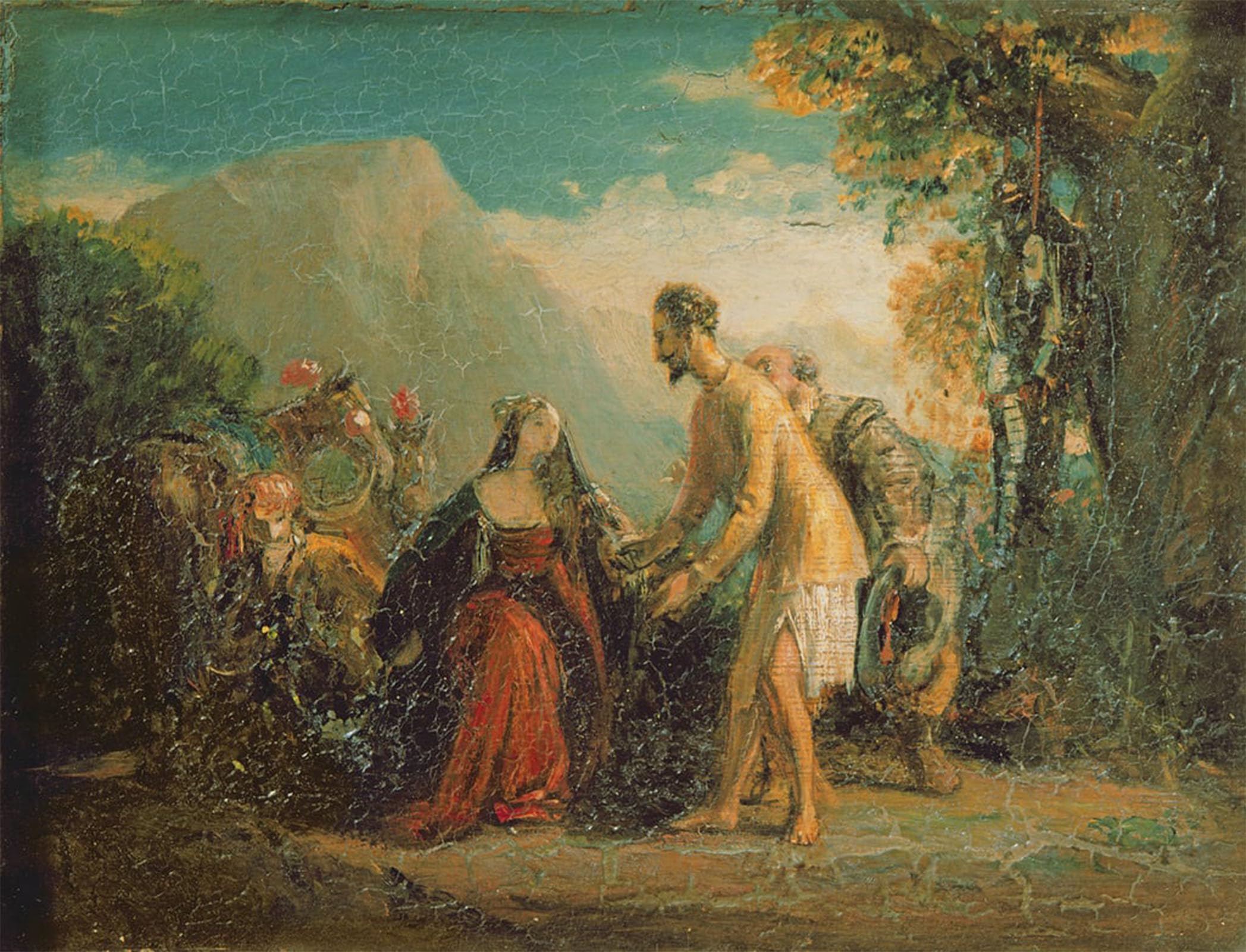 POSTERIIk Famous Print Pop Art Wall Art Graffiti Don Quixote and Dorothea by Charles Robert Leslie Art Prints for Home Decor 60x90cm