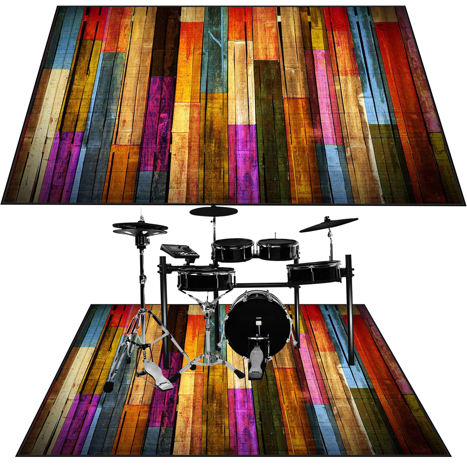 150 x 120 cm mata perkusyjna akustyczna mata ochronna bębna dźwiękochłonna mata elektroniczna Jazz zestaw perkusyjny do instrumentów basowych akcesoria perkusyjne