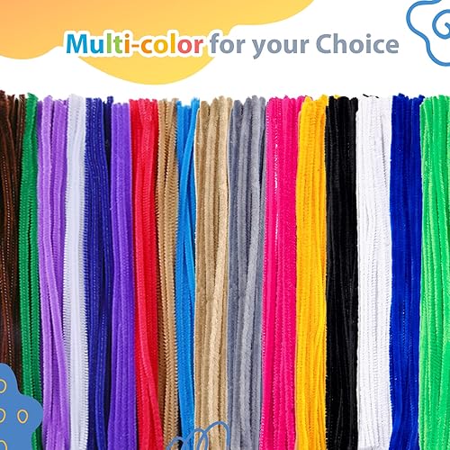 Miniatura 8 de Caydo 300 piezas de limpiadores de pipas morados, suministros para manualidades, tallos de chenilla para niños, decoración de fiesta, 0.236 in x 12