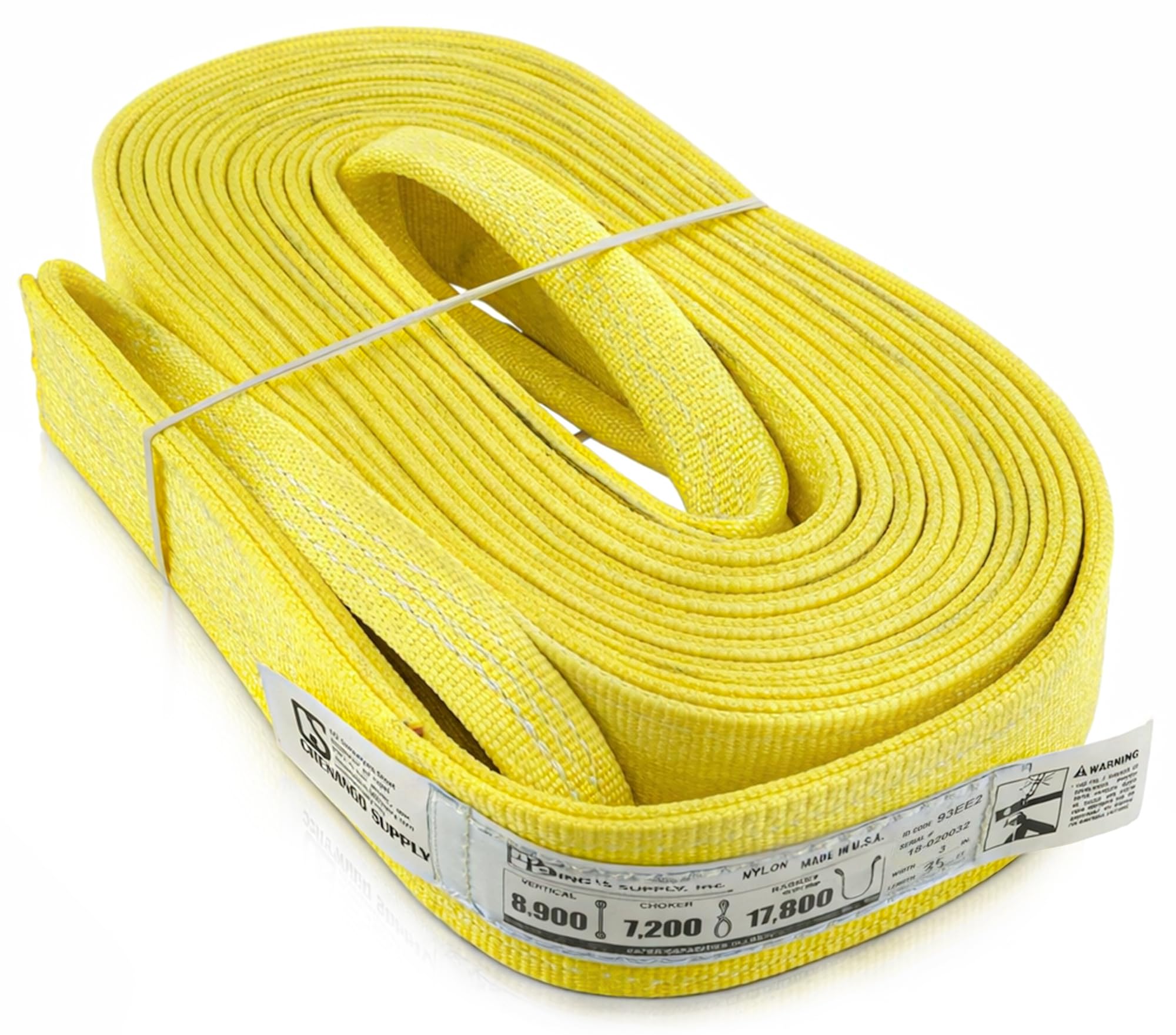 Heavy Duty Lifting Sling - 16ft Nylon, 6400 lbs -21 Heavy Duty Lifting Sling - 16ft Nylon, 6400 lbs -21