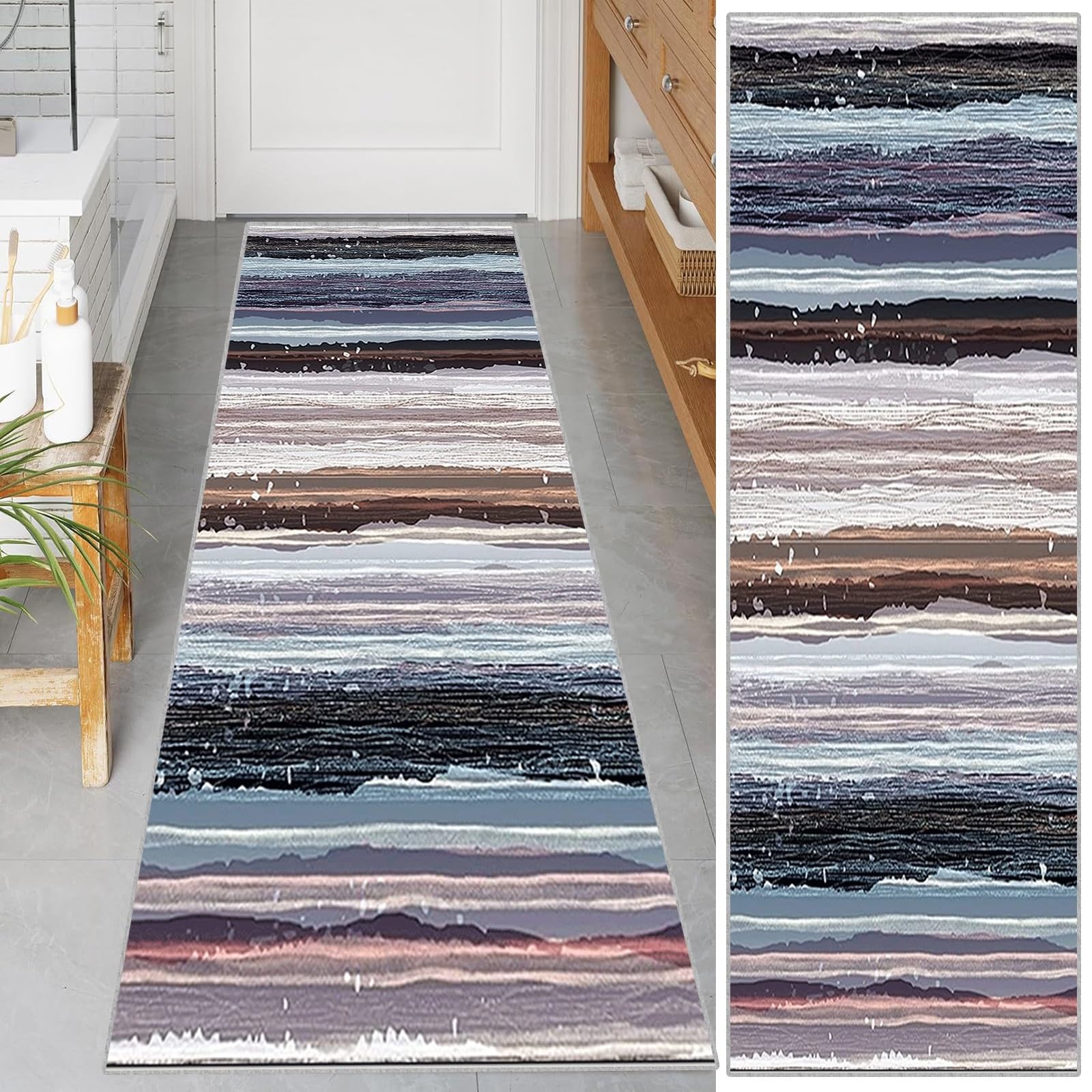 Alfombras de cocina de Navidad 50 x 390 cm antideslizantes de color G