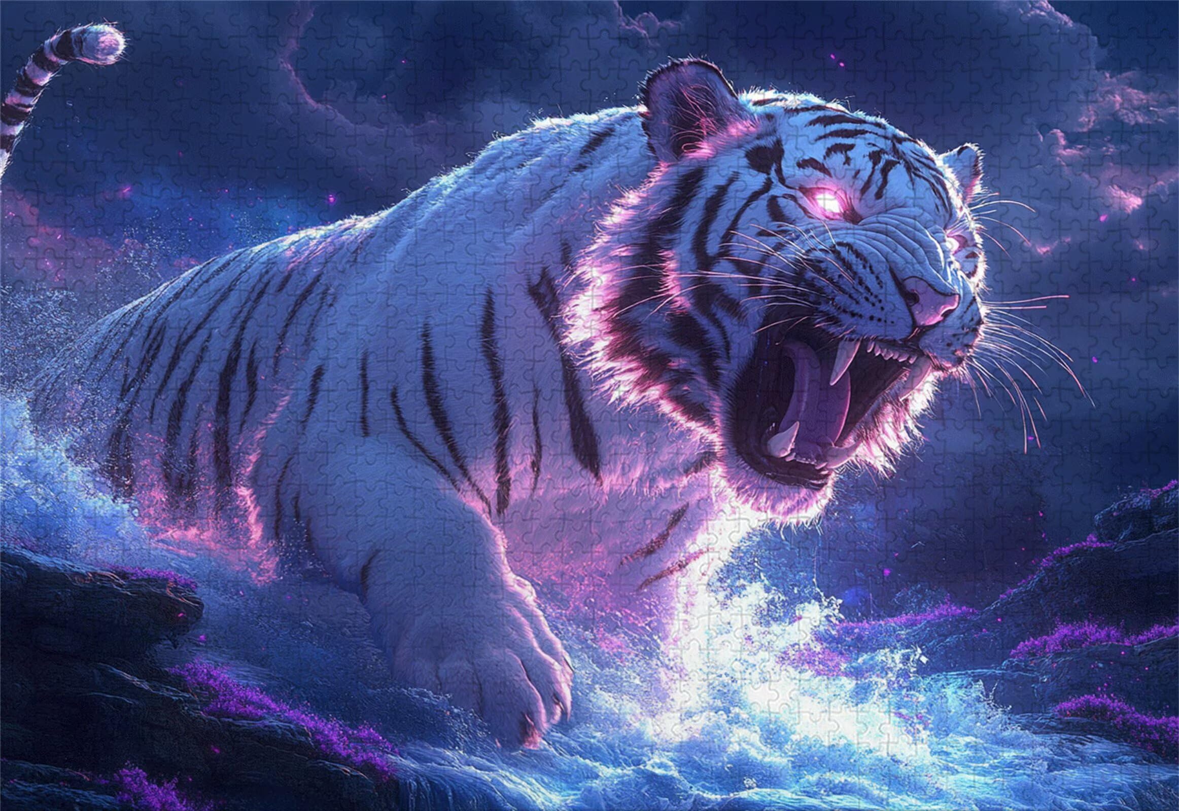 Puzzle 2000 Teile Erwachsene Tiger 100x70cm,2000pcs Klassische Puzzles Tier Anspruchsvoll Jigsaw Spielzeug Puzzlespiel Lernspiel Impossible Holzpuzzle Geeignet für alle Altersgruppen Geschenk P-870