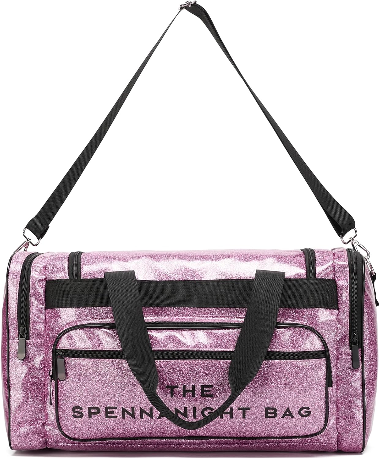 The Spennanight Bag Bling Glitter Cute Travel Duffle Sports Tote Gym Shoulder Luggage Weekender Overnight Says Spend the Night Hoe Carry on Bags for Women - Image 8