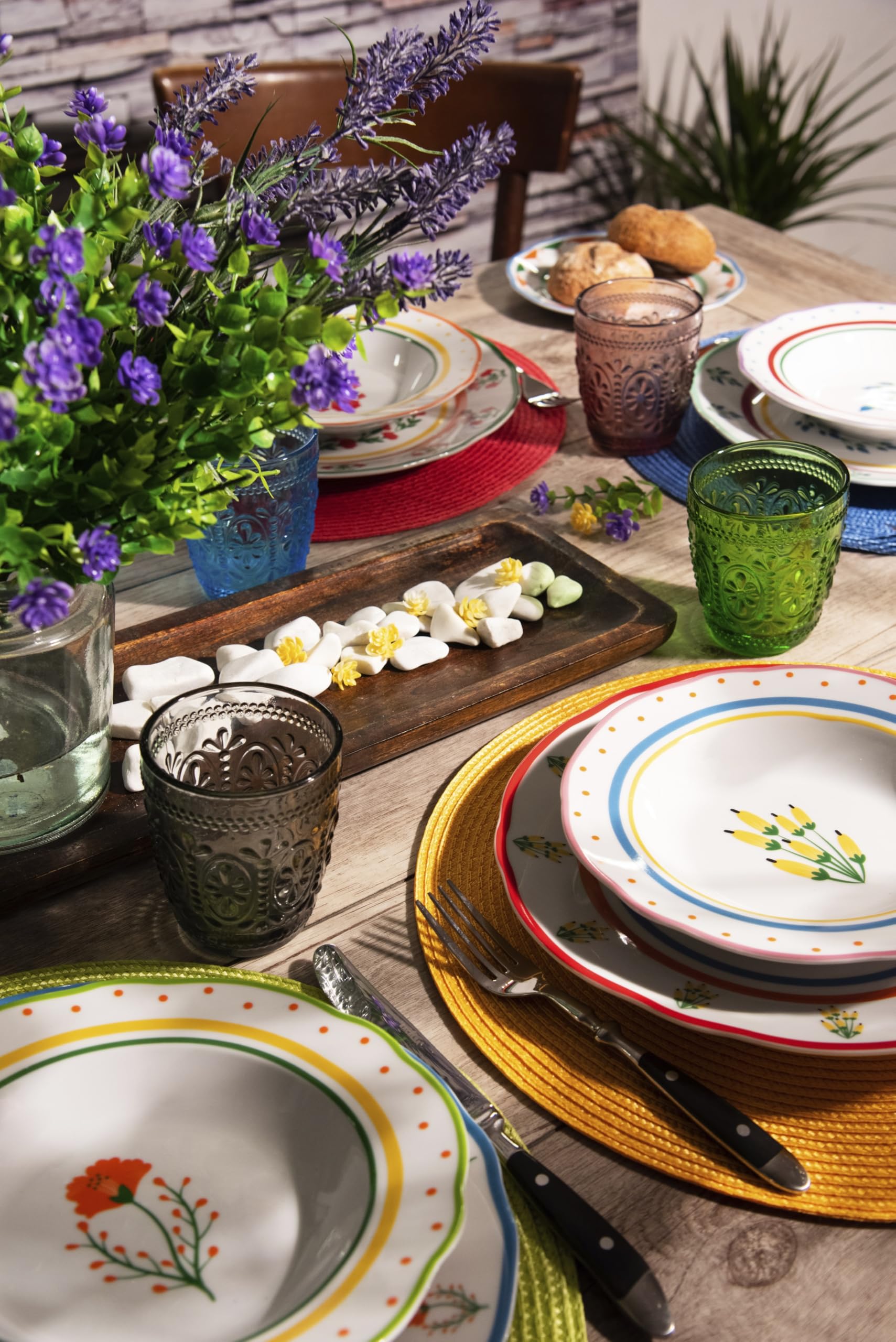 Excelsa Arles zestaw naczyń stołowych, 18-częściowy, porcelana, Multidecoro